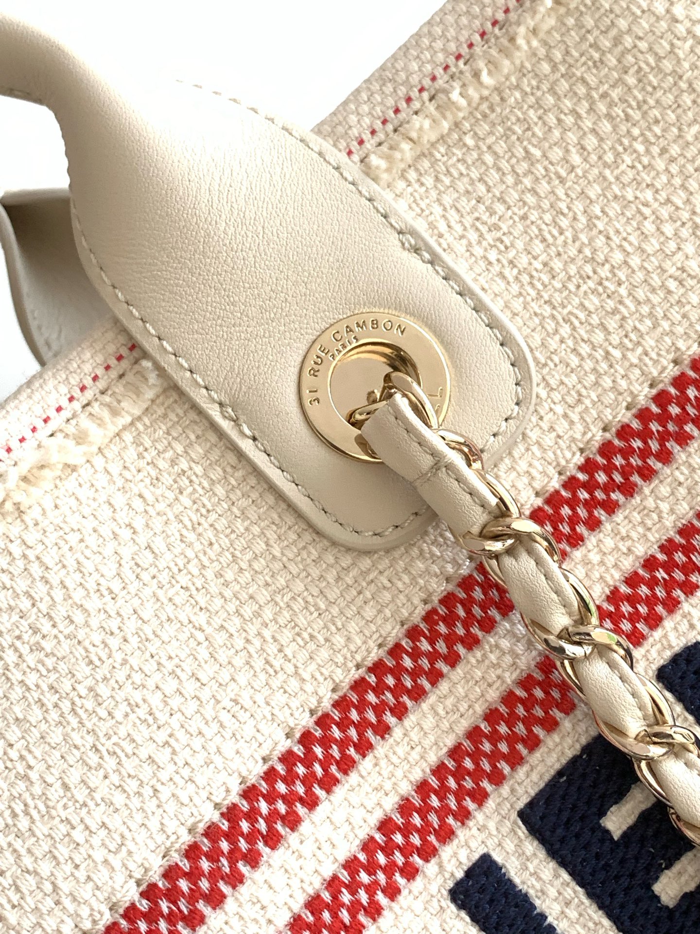 [TOP] CHANEL Deauville Bag 34cm/38cm - Beige
