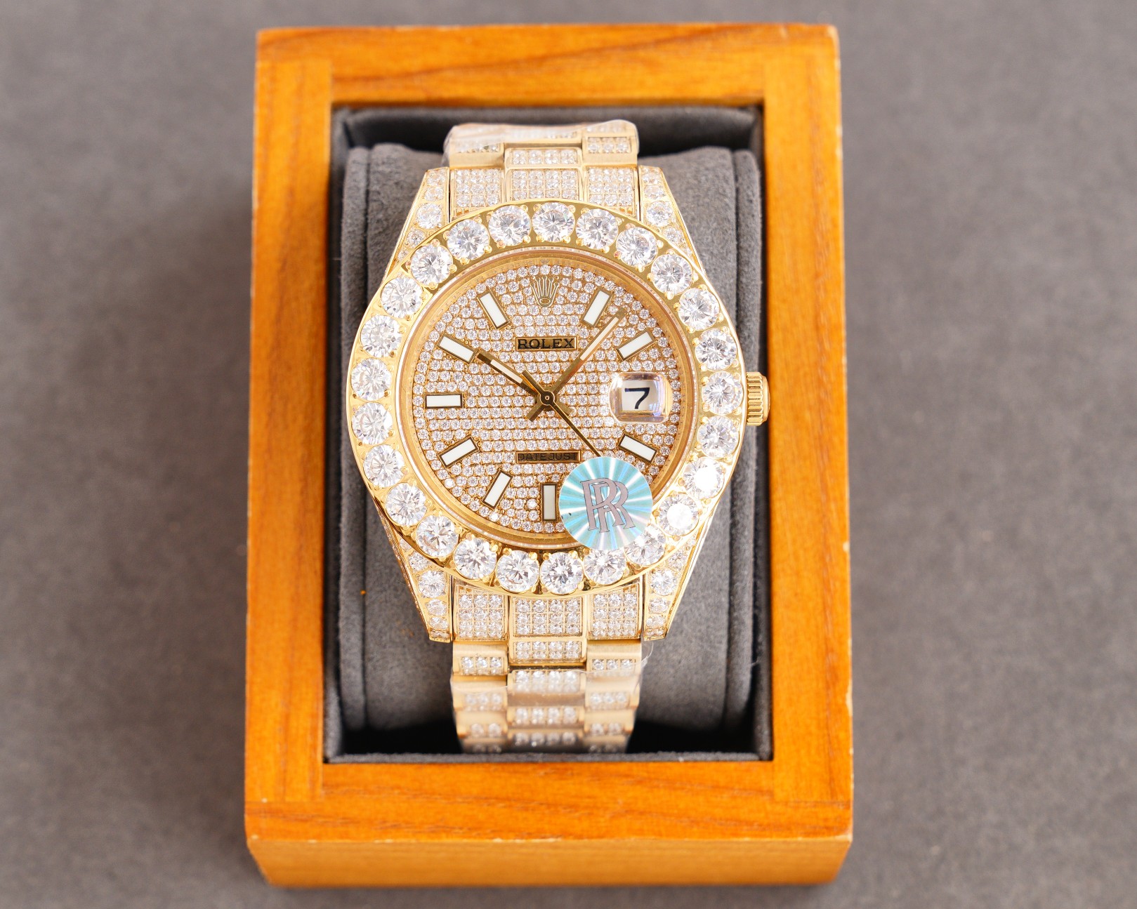 [TOP] ROLEX Men's Watch with Full Diamonds 41x22mm - 2 Color