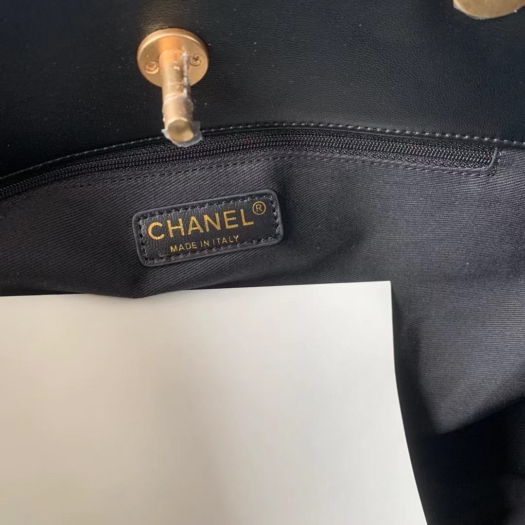 [TOP] CHANEL 23P Shopping Bag 37*36*6cm - Black