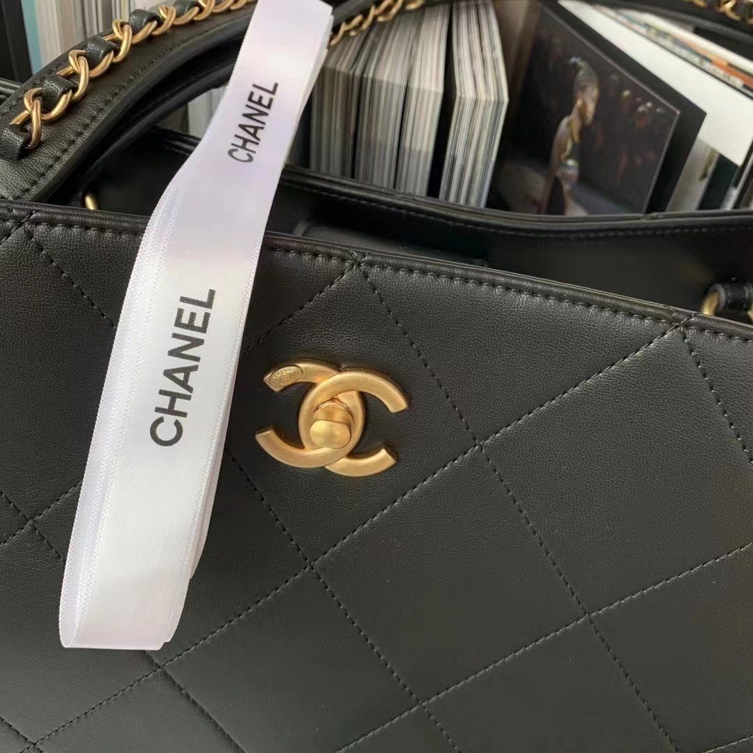 [TOP] CHANEL 22K Shopping Bag 38*28*14 - Black