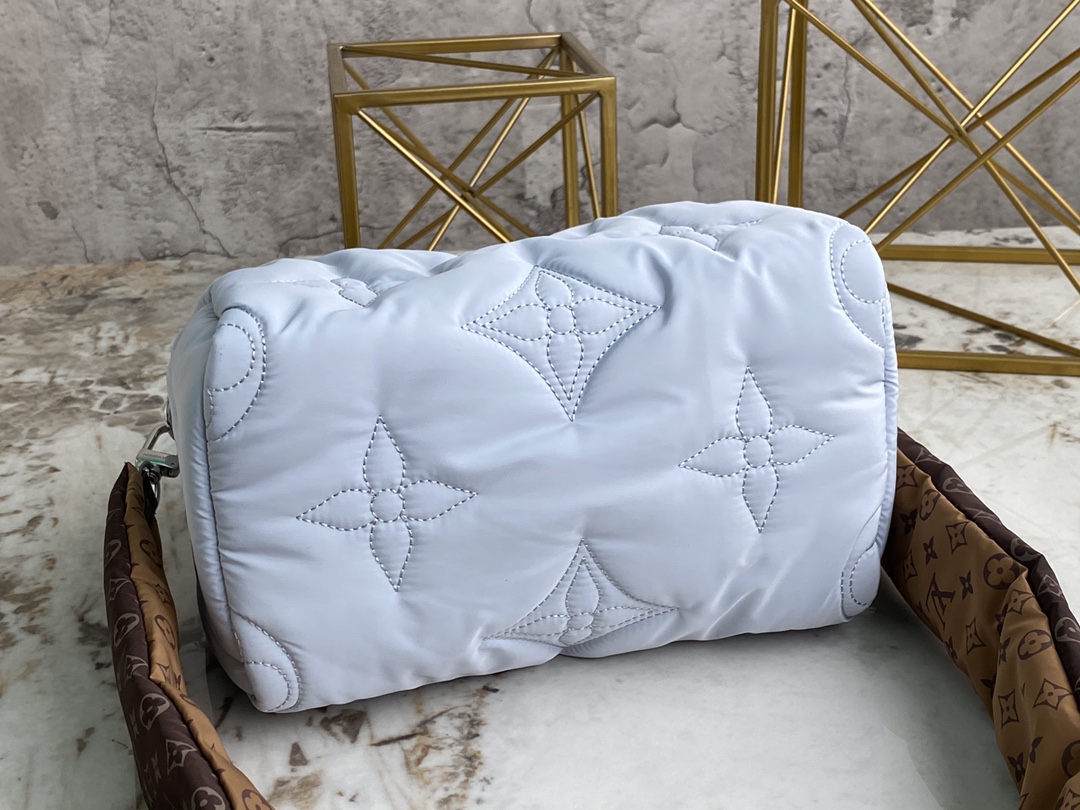 [TOP] Louis Vuitton LV Speedy Bandoulière 25 Bag Econyl/Mini Monogram 25x19x15cm - Light Blue/Dark Blue