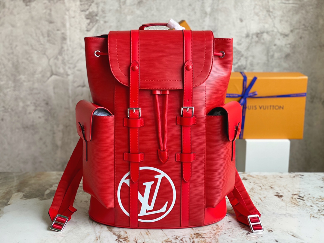 [TOP] Louis Vuitton LV X Supreme Christopher Backpack 34x13x47cm - 2 Color