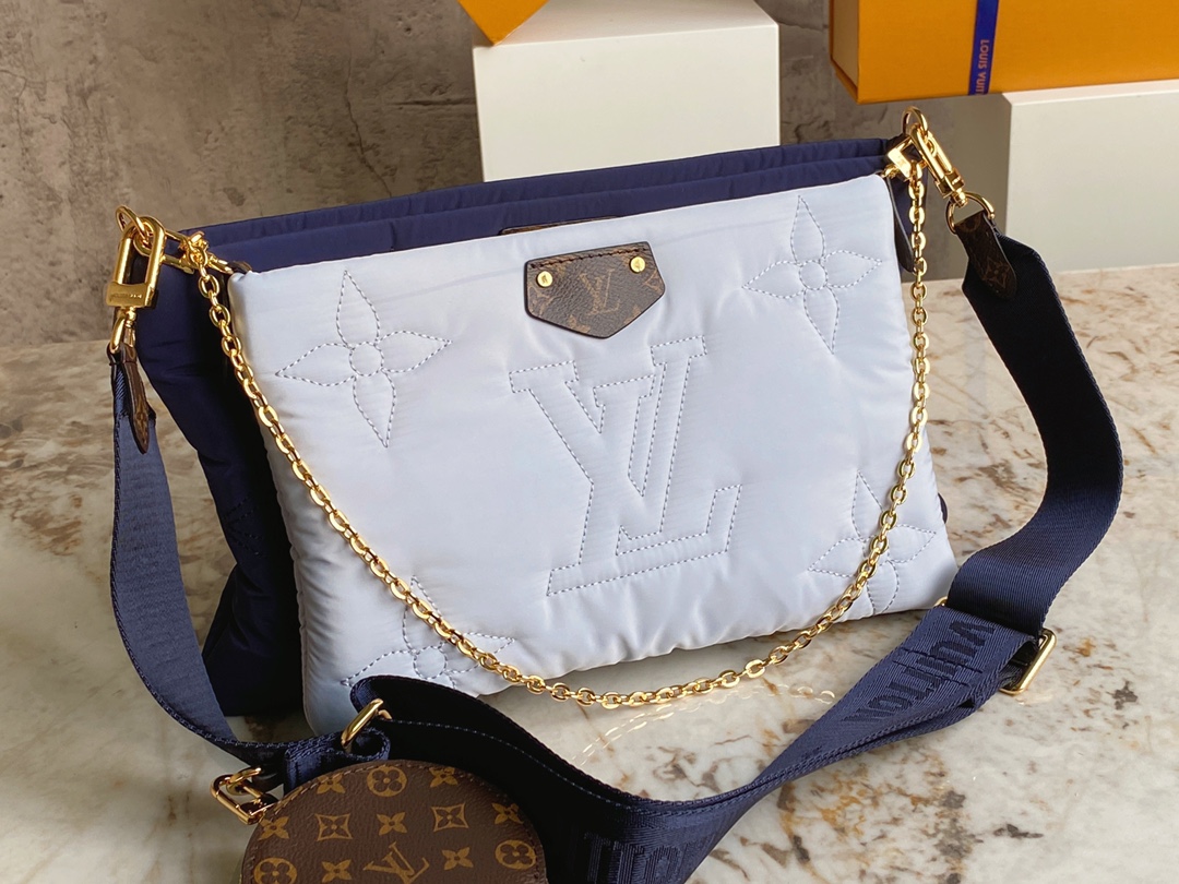 [TOP] Louis Vuitton LV Maxi Multi Pochette Accessoires Bag Econyl/Monogram 34x21.5x5cm - 2 Color