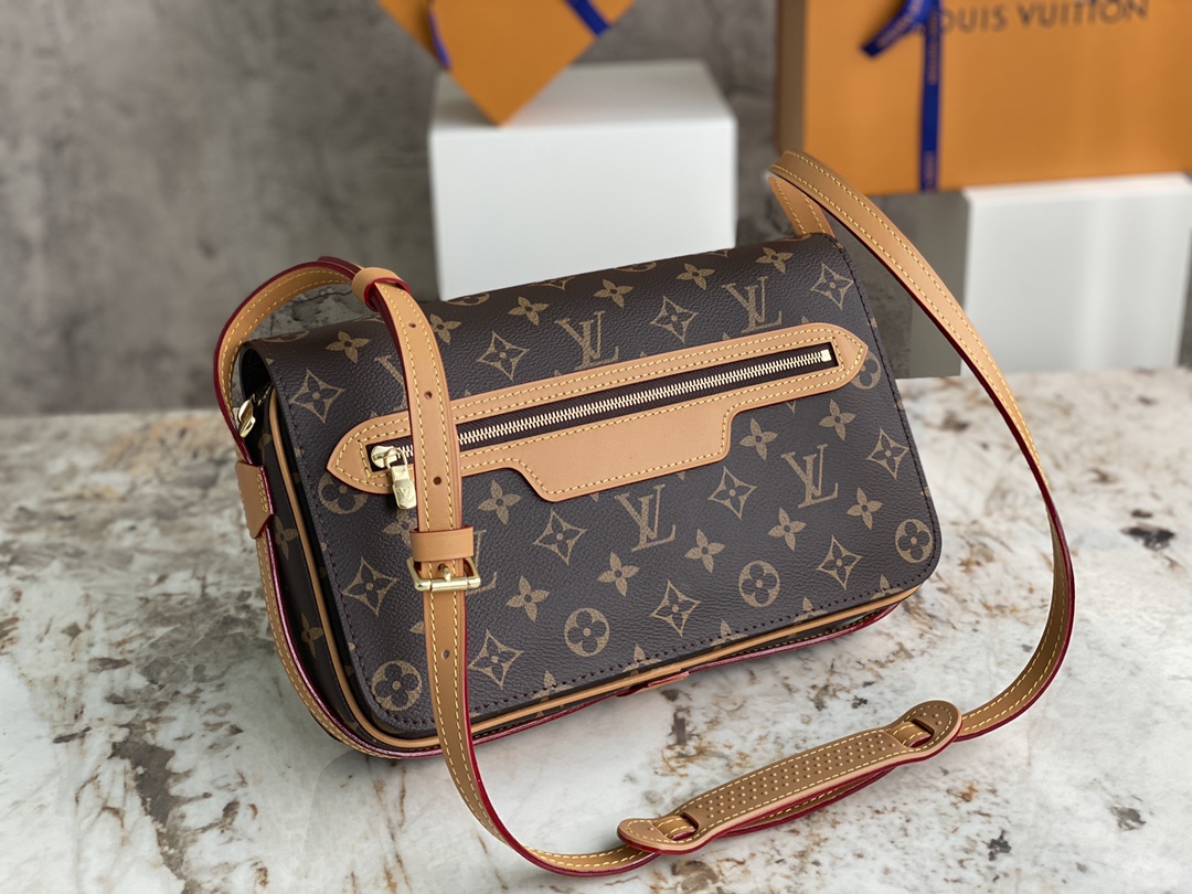 [TOP] Louis Vuitton LV Crossbody Bag 28x18x7cm - Brown