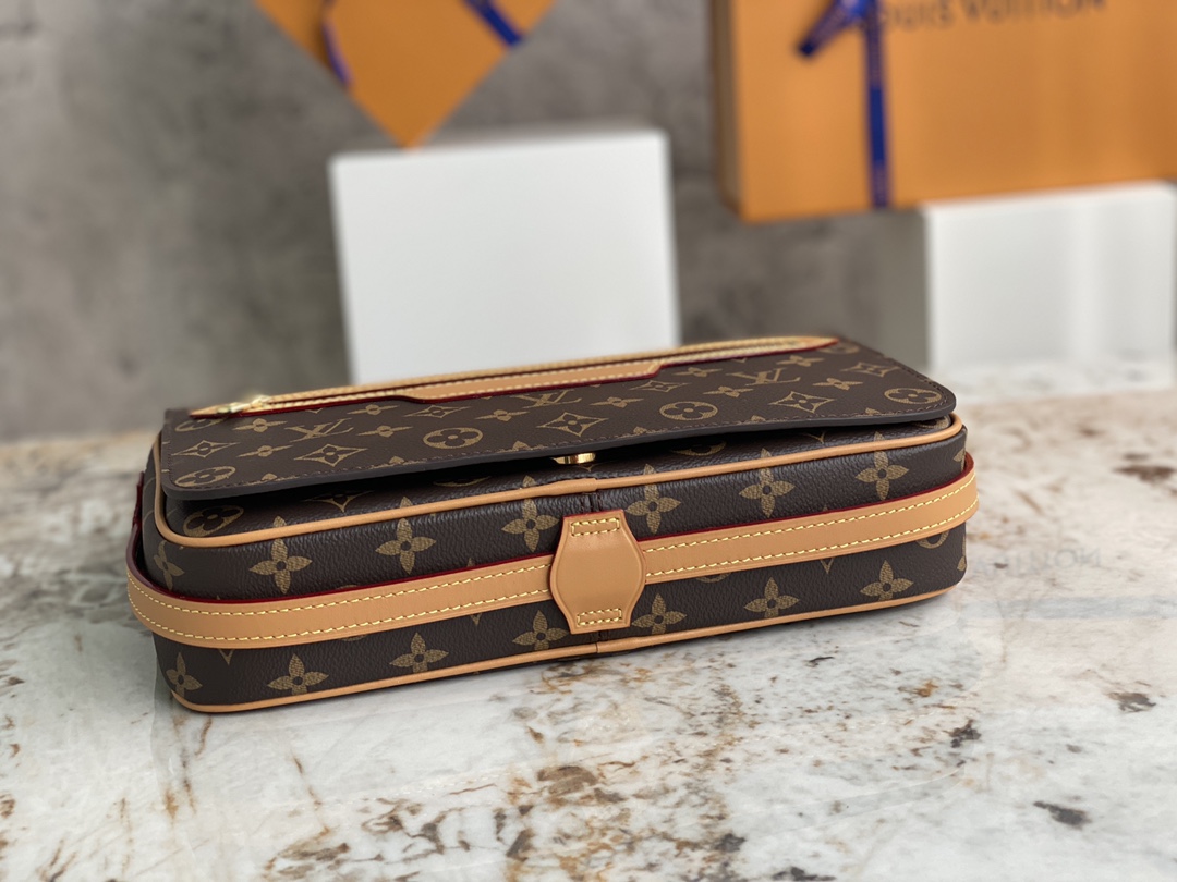 [TOP] Louis Vuitton LV Crossbody Bag 28x18x7cm - Brown