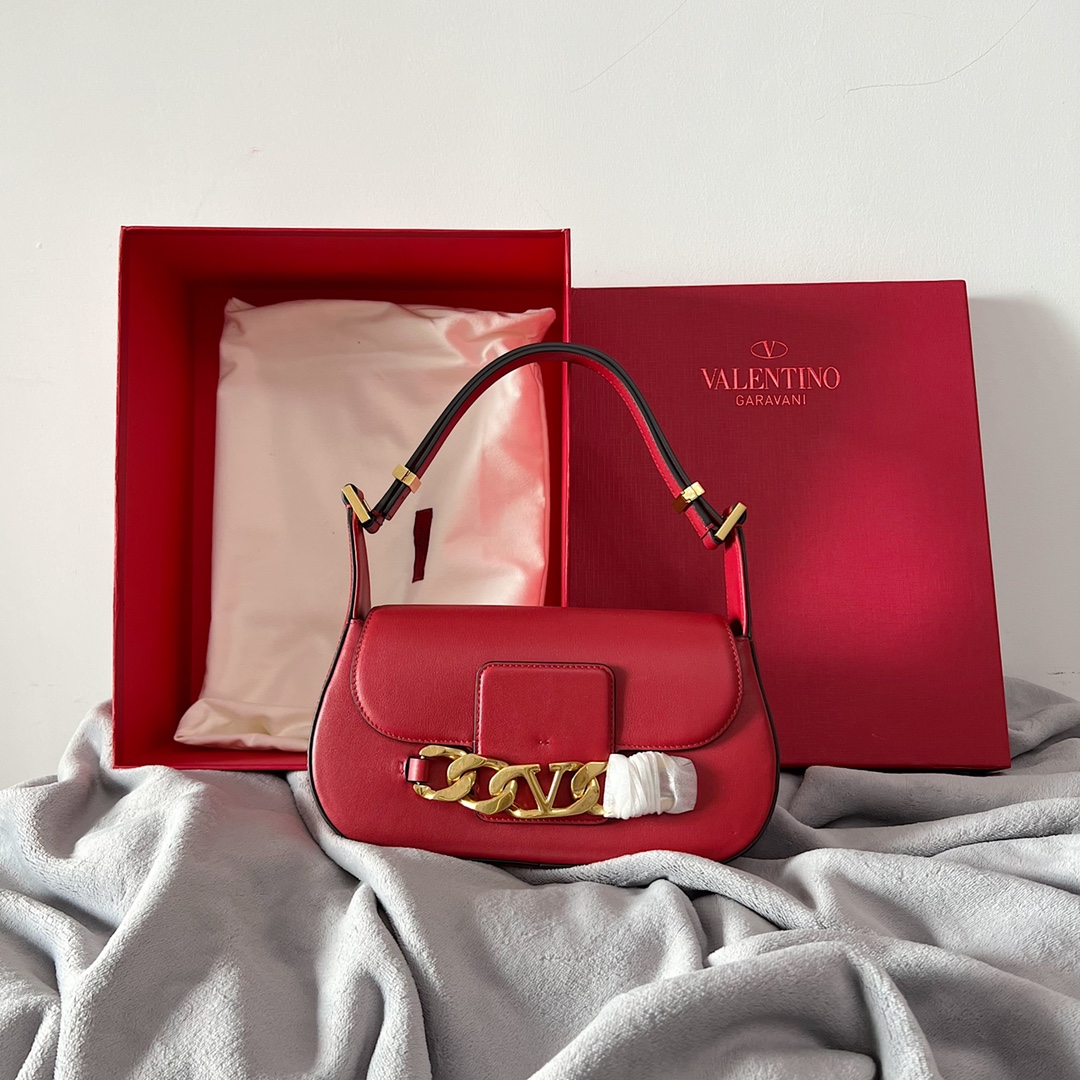 [TOP] VALENTINO VLogo Signature Bag Cowhide Handbag 27x15x8cm - 5 Color