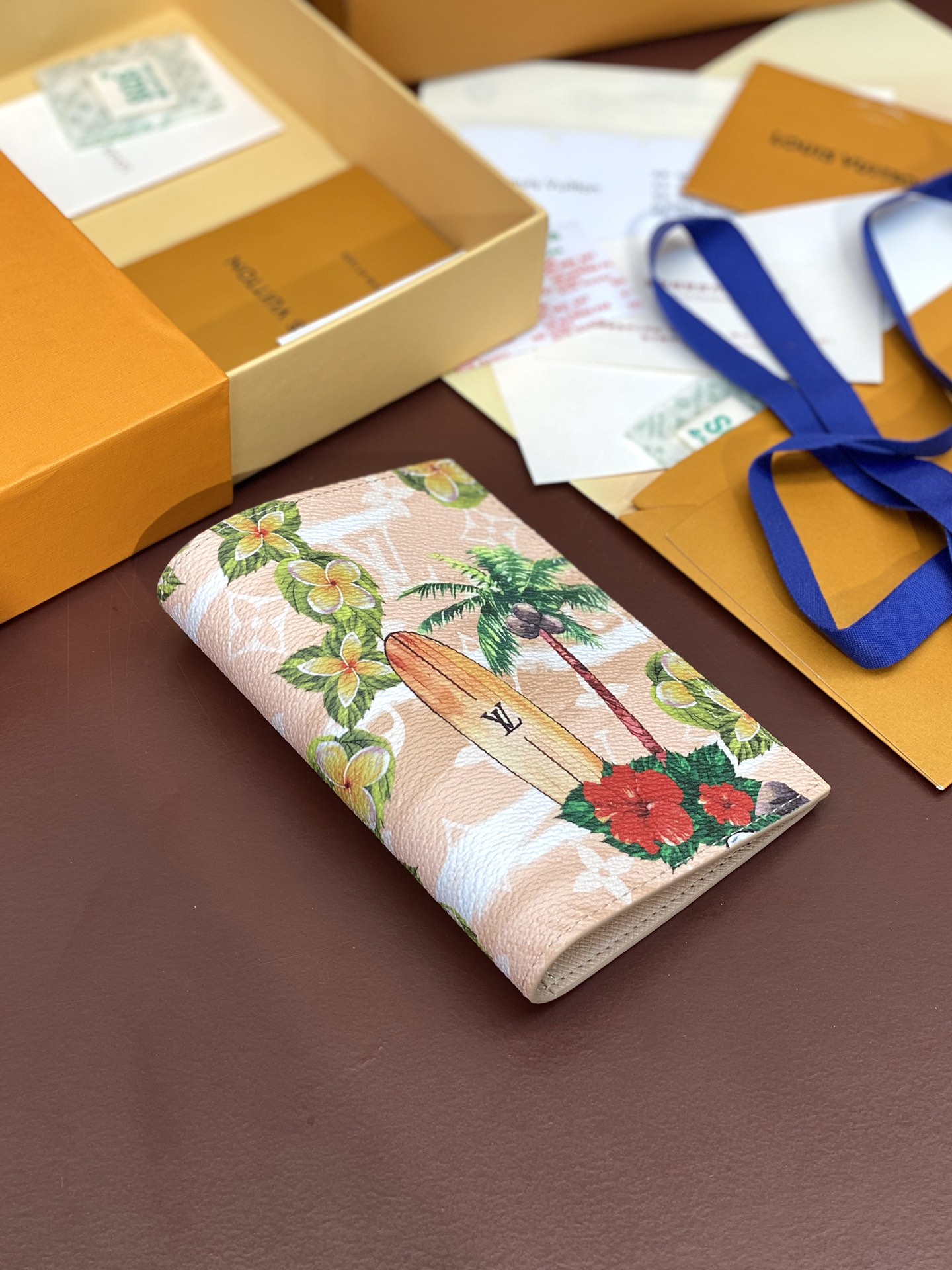 [TOP] Louis Vuitton LV Monogram Eclipse Card Bag Cowhide 10*14*2.5cm - Khaki