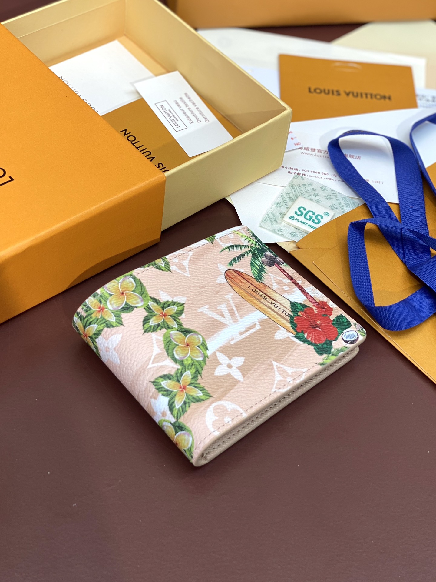 [TOP] Louis Vuitton LV  Monogram Surfin Wallet 11x8.5x2cm - Khaki