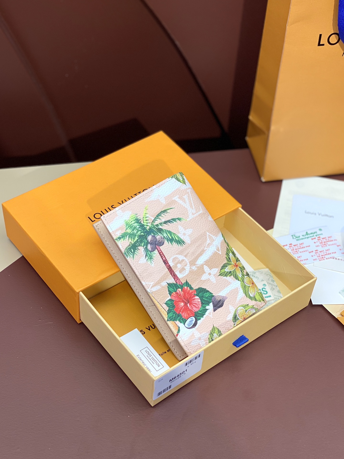 [TOP] Louis Vuitton LV Monogram Eclipse Card Bag Cowhide 10*14*2.5cm - Khaki