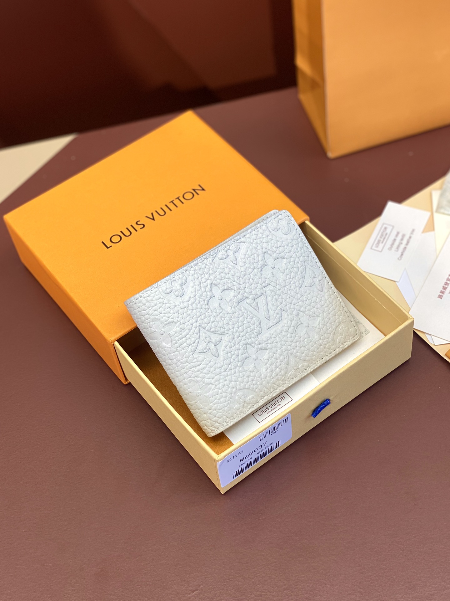 [TOP] Louis Vuitton LV Multiple Wallet Monogram Cowhide 11.5*9*1.5cm - White