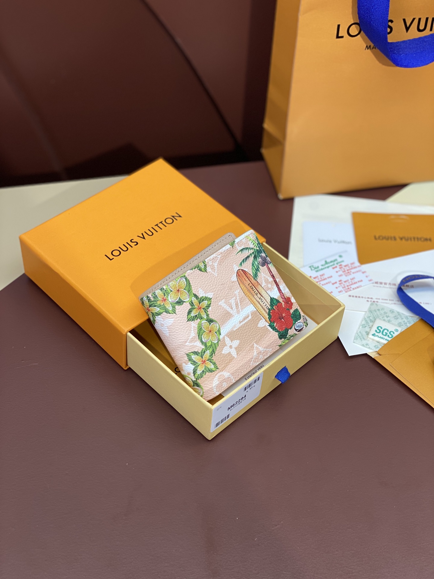 [TOP] Louis Vuitton LV  Monogram Surfin Wallet 11x8.5x2cm - Khaki