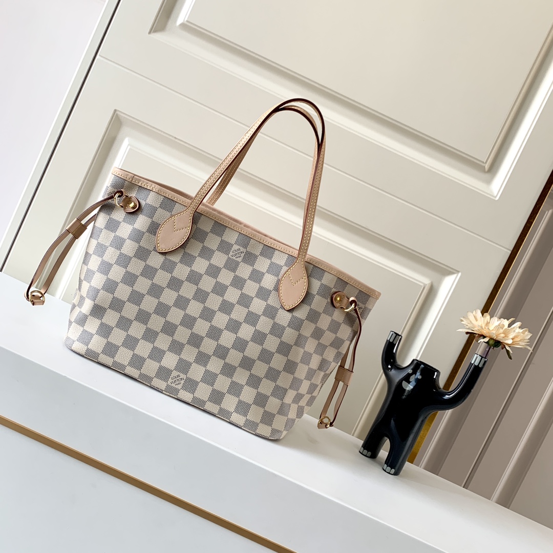 [TOP] Louis Vuitton LV Neverfull Dmier Azur PM - Pink