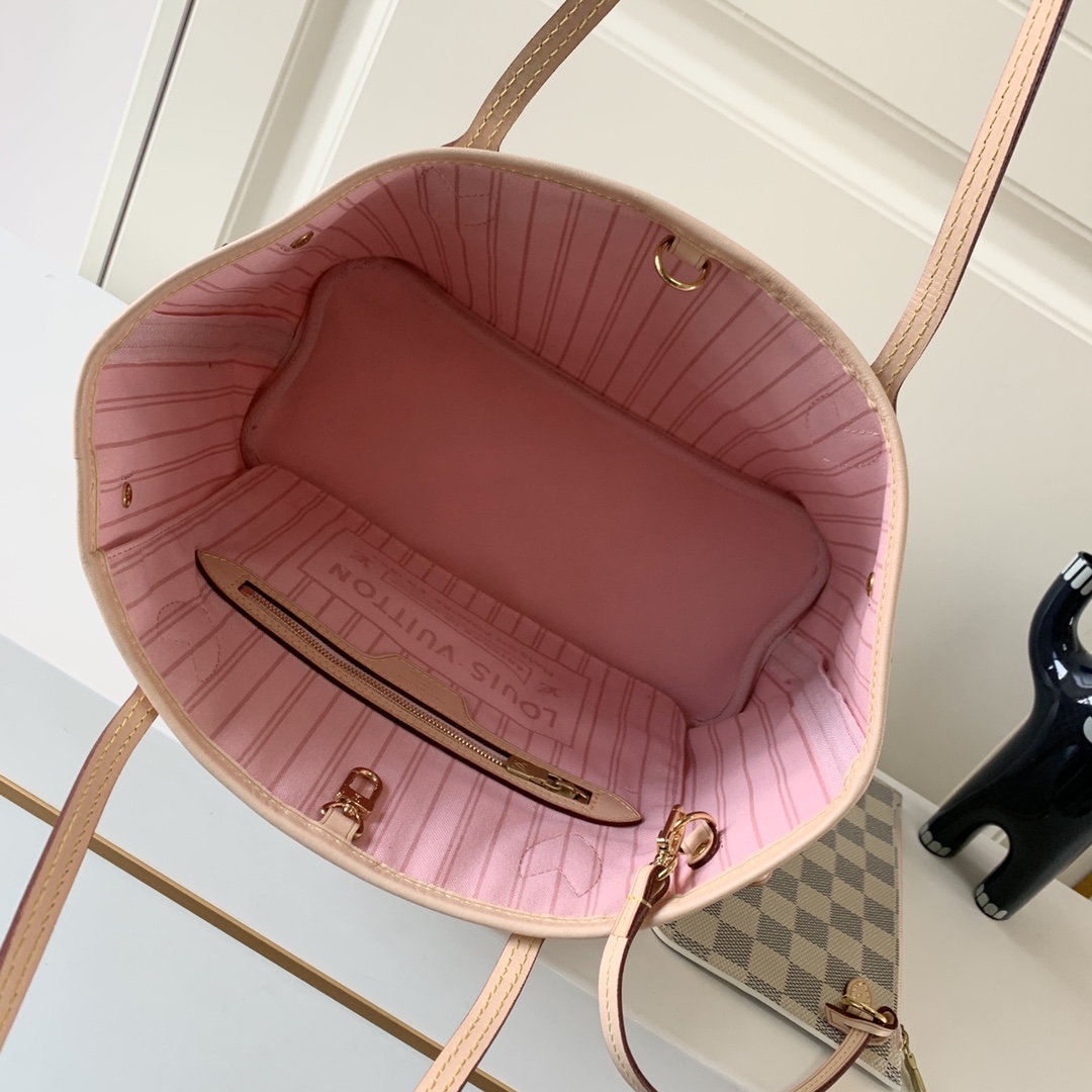 [TOP] Louis Vuitton LV Neverfull Dmier Azur PM - Pink
