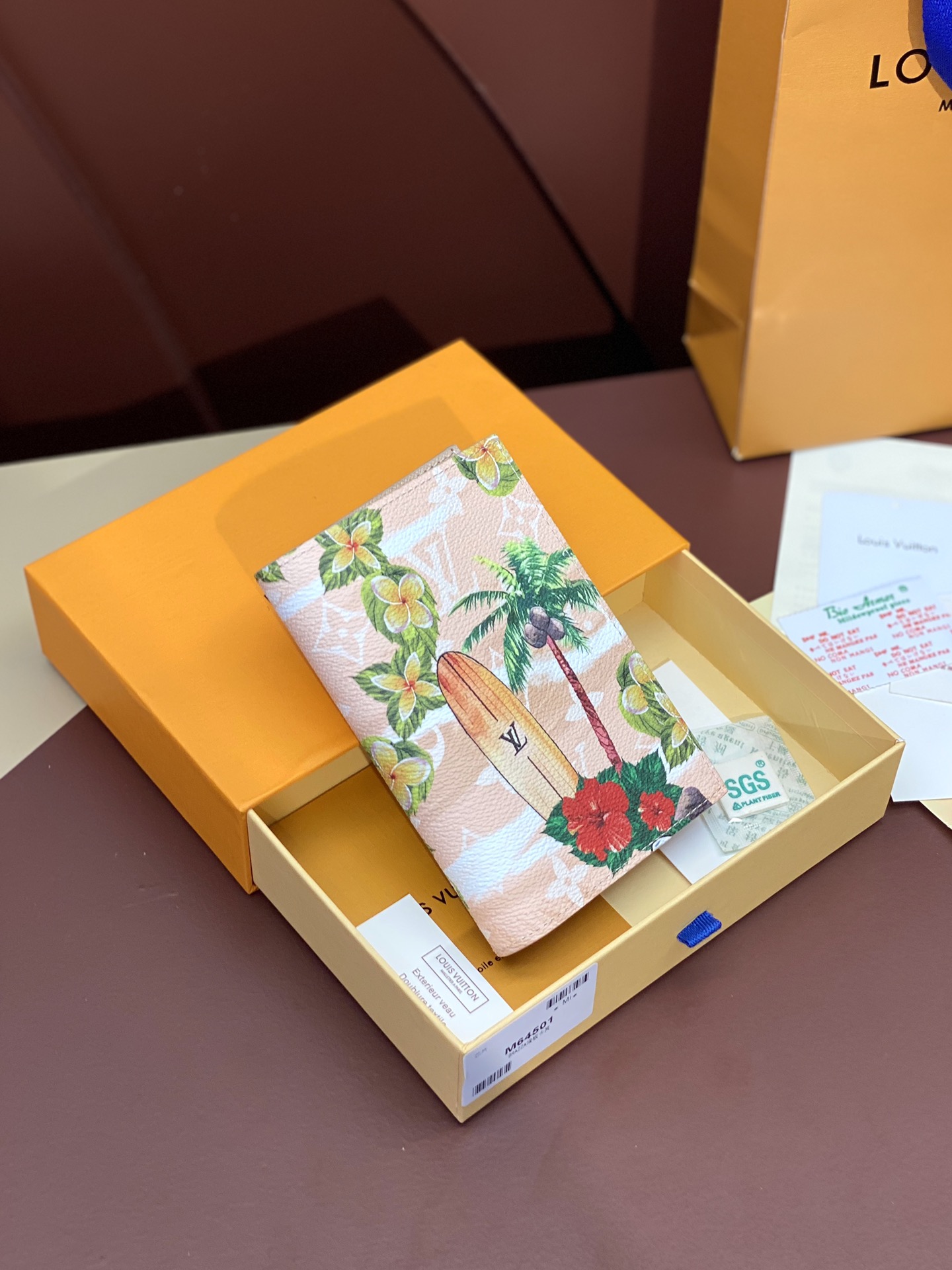 [TOP] Louis Vuitton LV Monogram Eclipse Card Bag Cowhide 10*14*2.5cm - Khaki