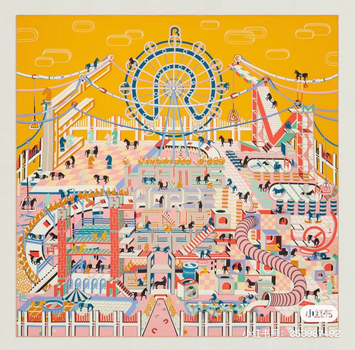 [TOP] HERMES Silk Square Scarf 90x90cm - 2 Color