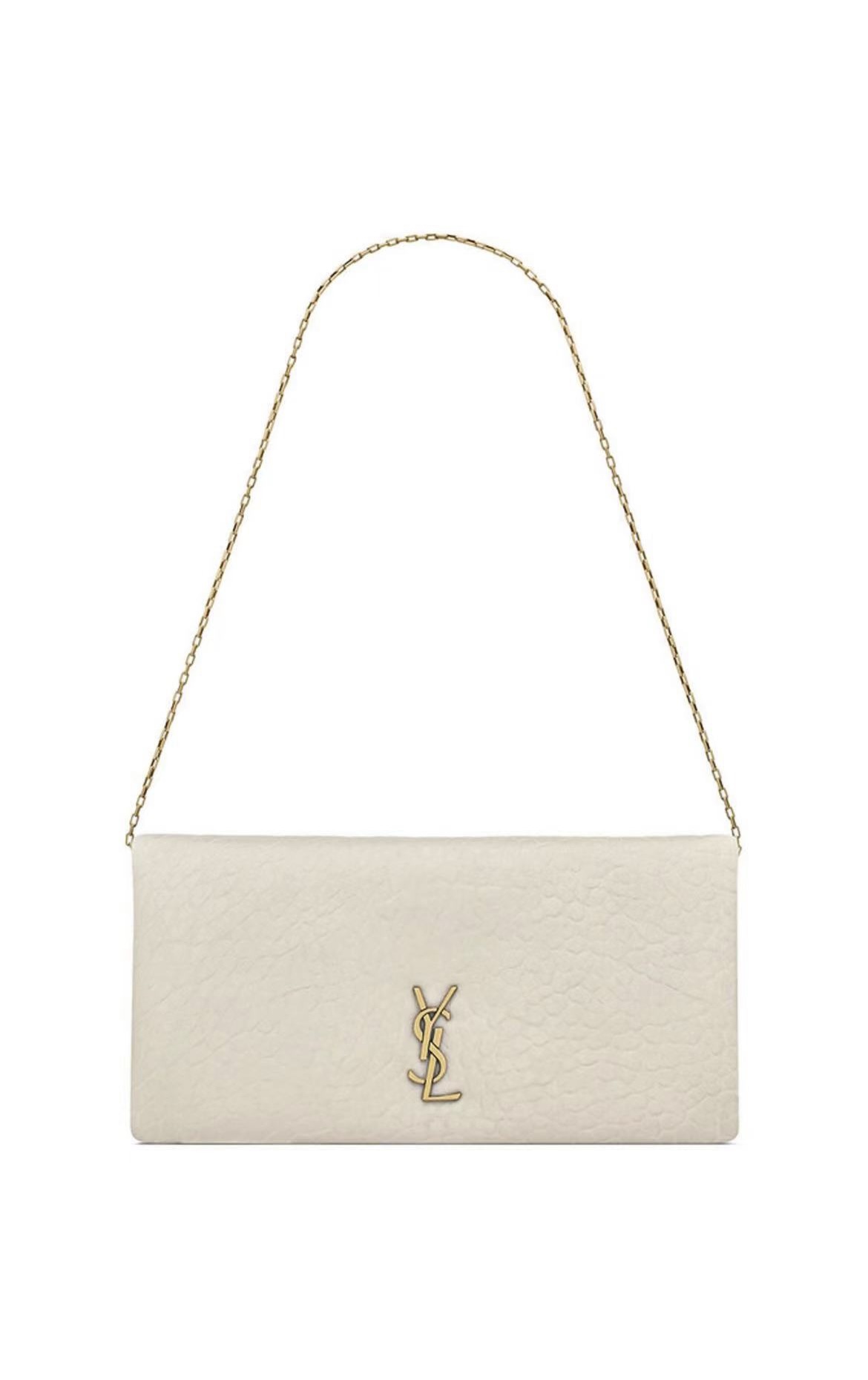 [TOP] Yves Saint Laurent YSL Calypso Bag 24x20x3cm - Black /White& GHW