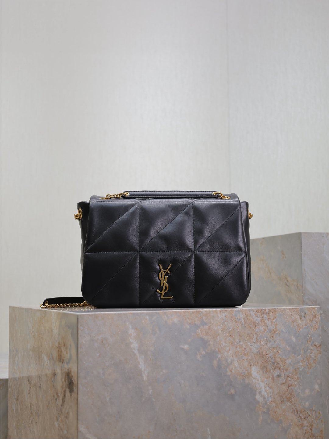 [TOP] Yves Saint Laurent YSL Jamie 4.3 Bag 16x11x4cm/29x21x9.5cm - Black & GHW