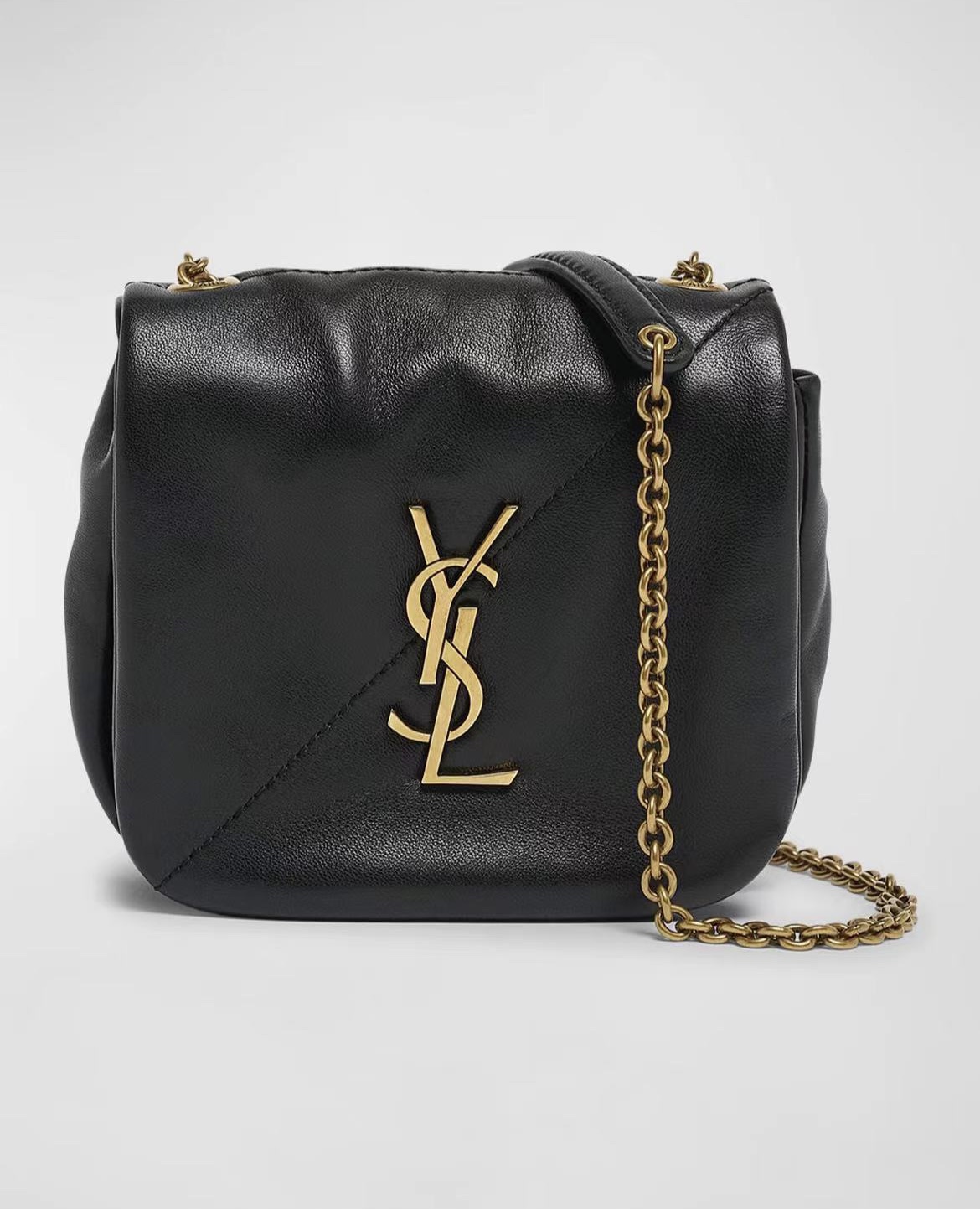 [TOP] Yves Saint Laurent YSL Jamie 4.3 Bag 16x11x4cm/29x21x9.5cm - Black & GHW