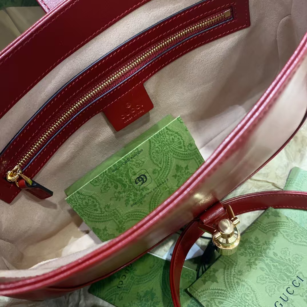 [TOP] GUCCI Jackie 1961 Shoulder Bag Small 27.5x19x4cm - Red