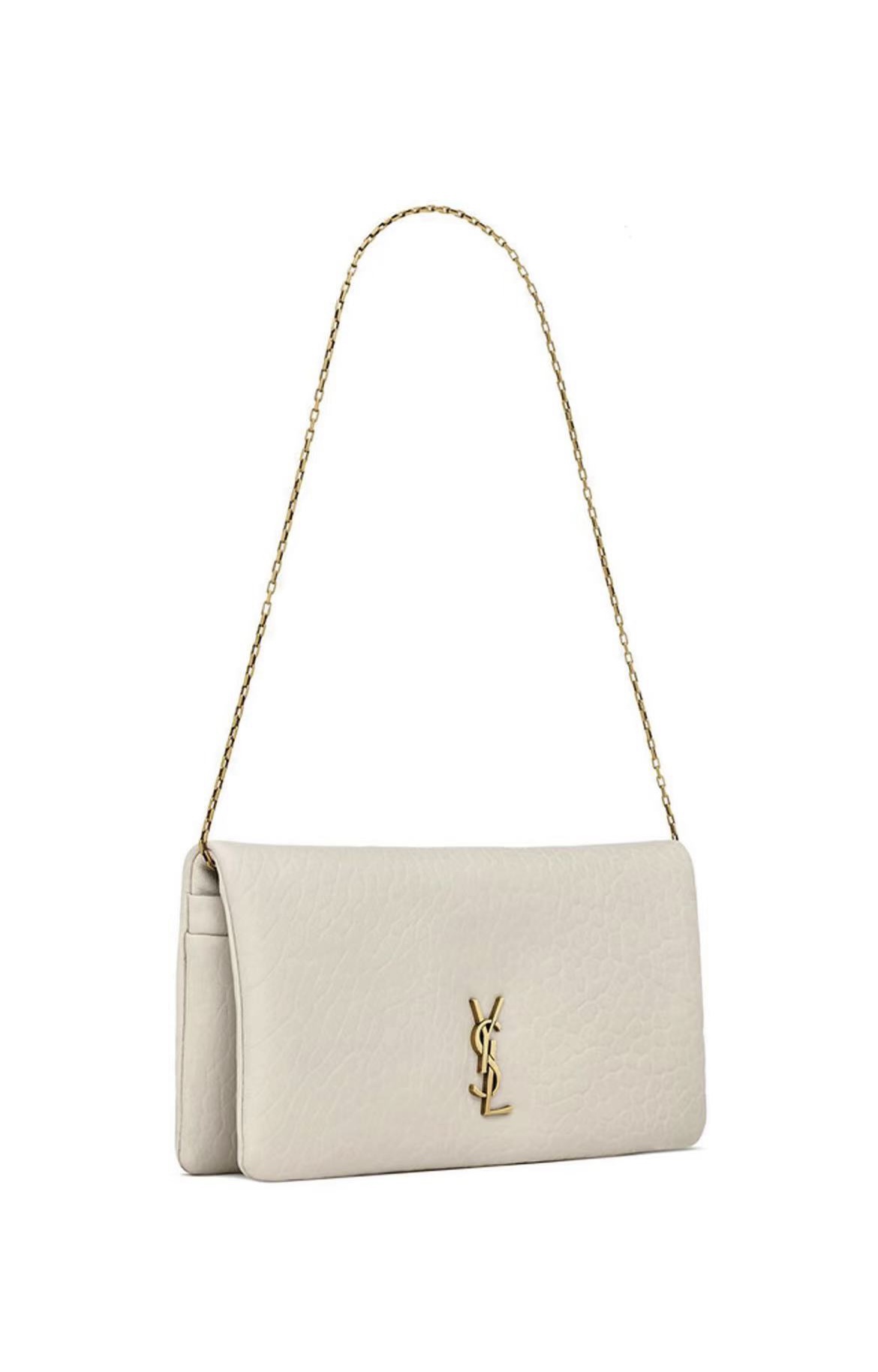 [TOP] Yves Saint Laurent YSL Calypso Bag 24x20x3cm - Black /White& GHW