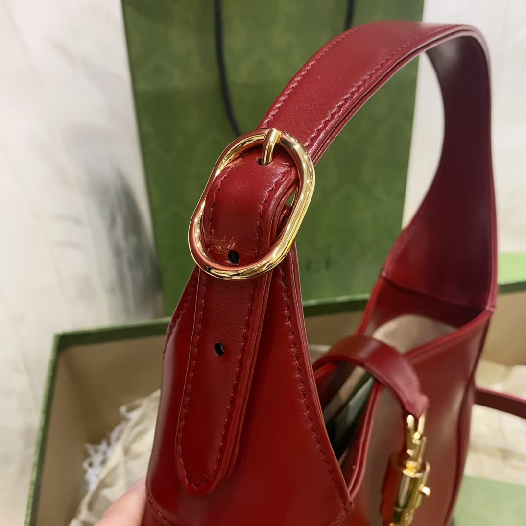 [TOP] GUCCI Jackie 1961 Shoulder Bag Small 27.5x19x4cm - Red