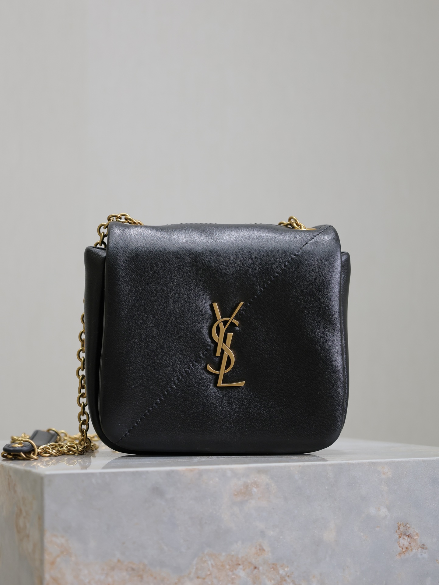 [TOP] Yves Saint Laurent YSL Jamie 4.3 Bag 16x11x4cm/29x21x9.5cm - Black & GHW