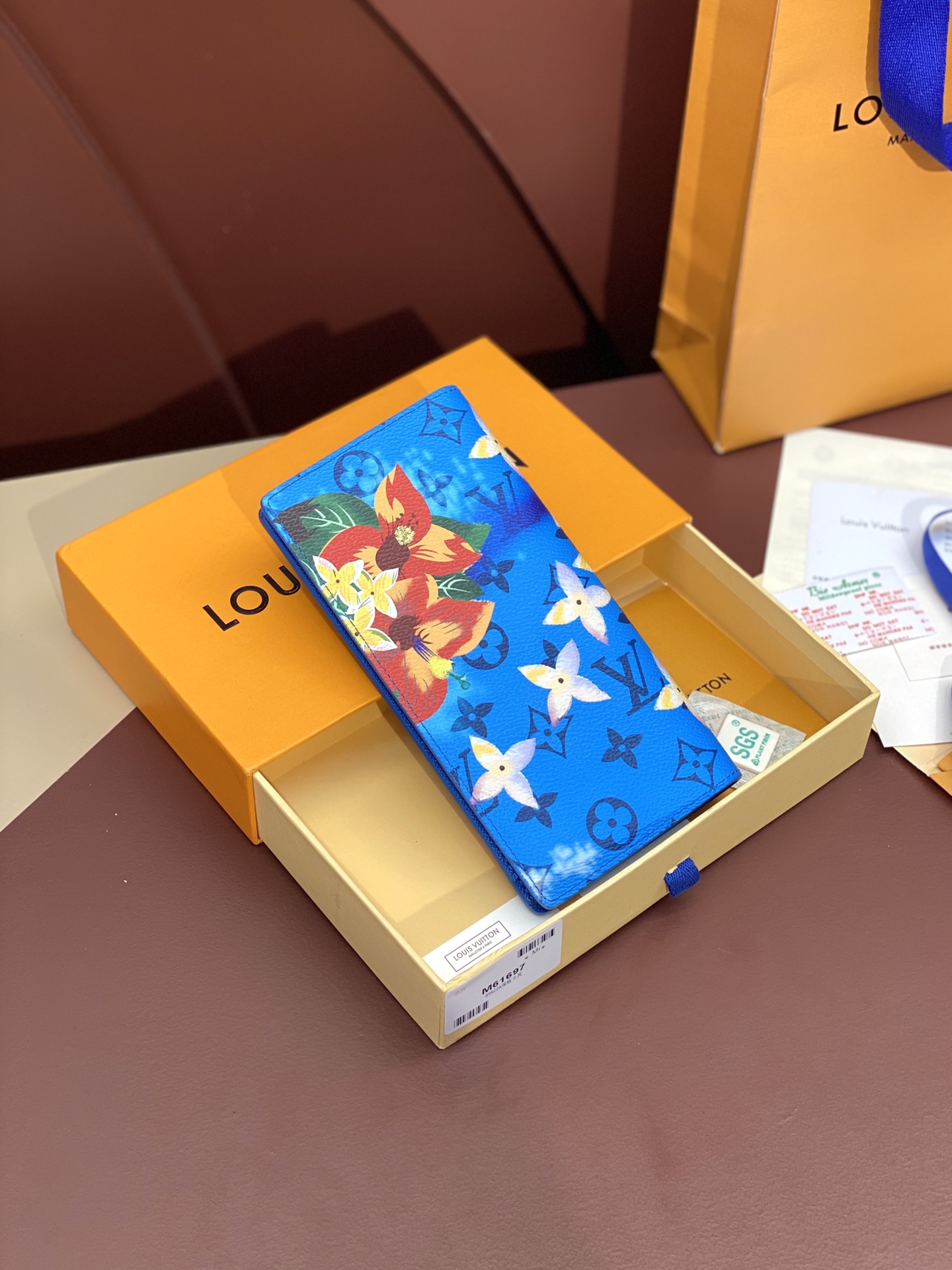 [TOP] Louis Vuitton LV Monogram Eclipse Wallet 19X10cm - Blue