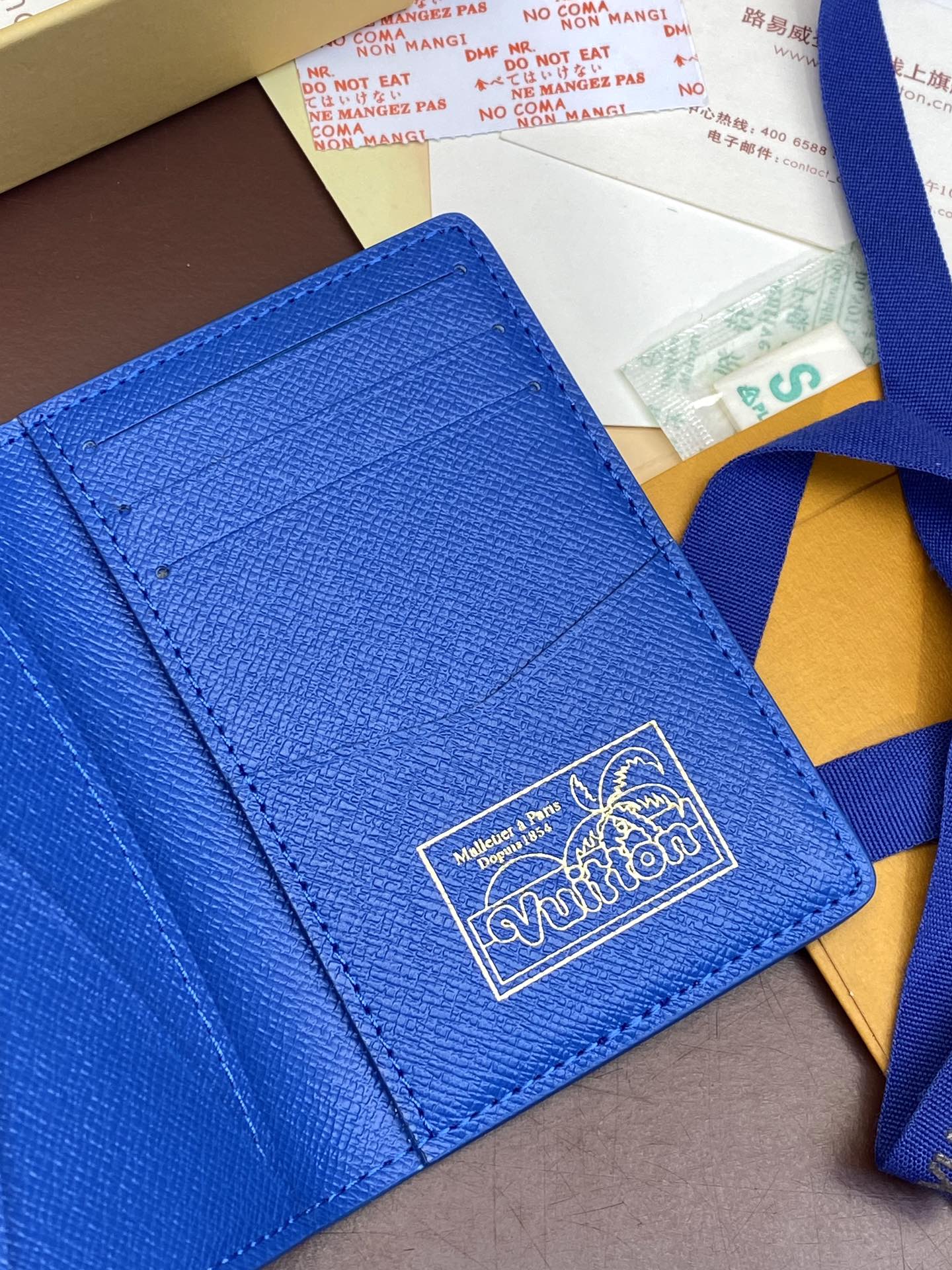 [TOP] Louis Vuitton LV Monogram Surfin Card Holder 7.5*11.1*1cm - Blue