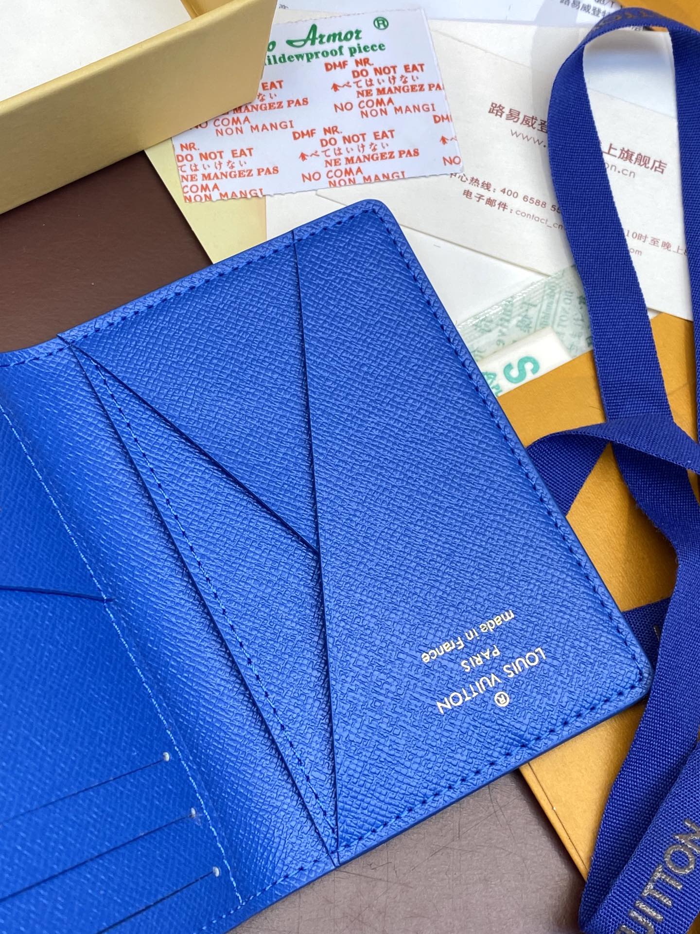 [TOP] Louis Vuitton LV Monogram Surfin Card Holder 7.5*11.1*1cm - Blue