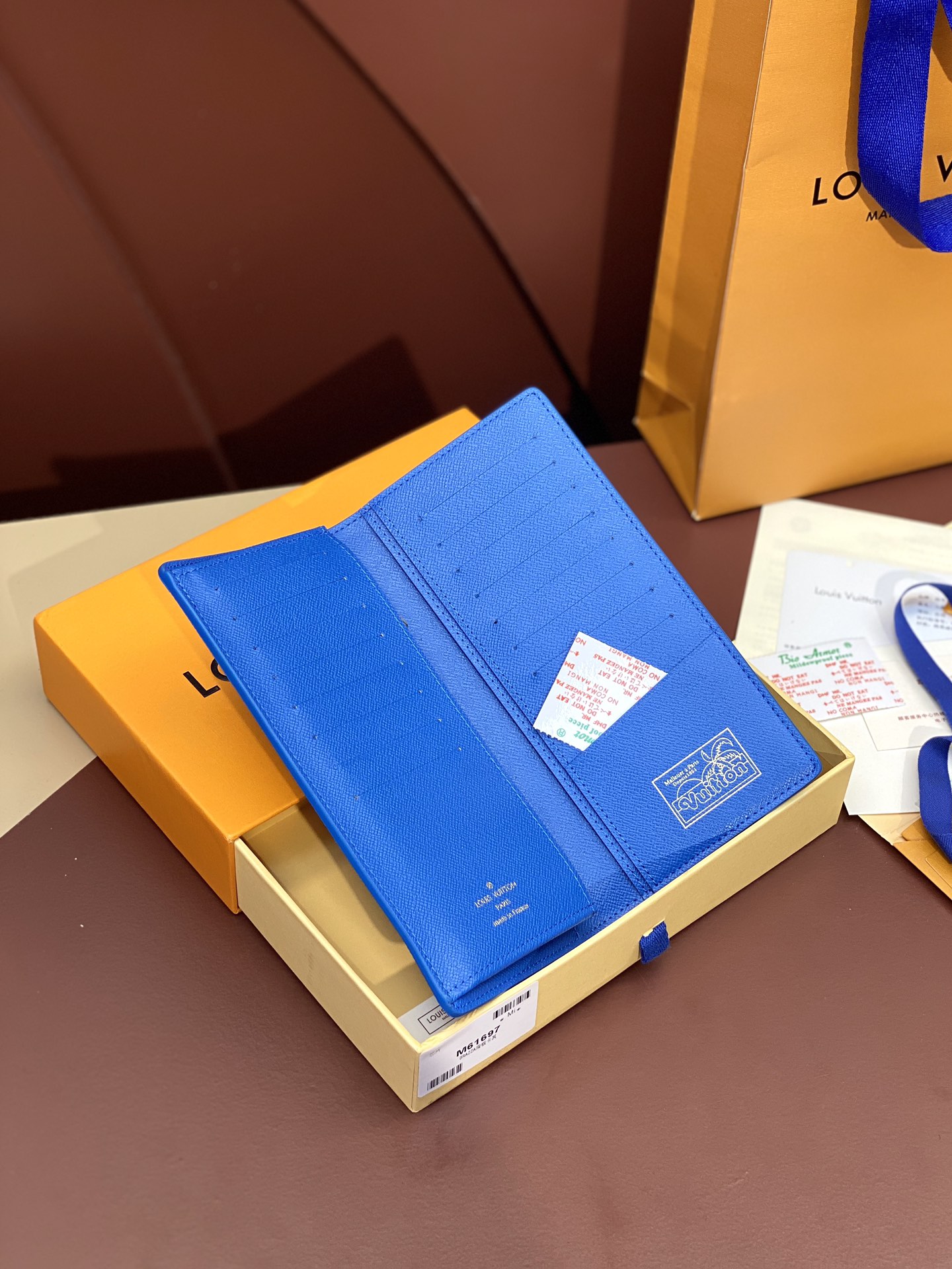 [TOP] Louis Vuitton LV Monogram Eclipse Wallet 19X10cm - Blue