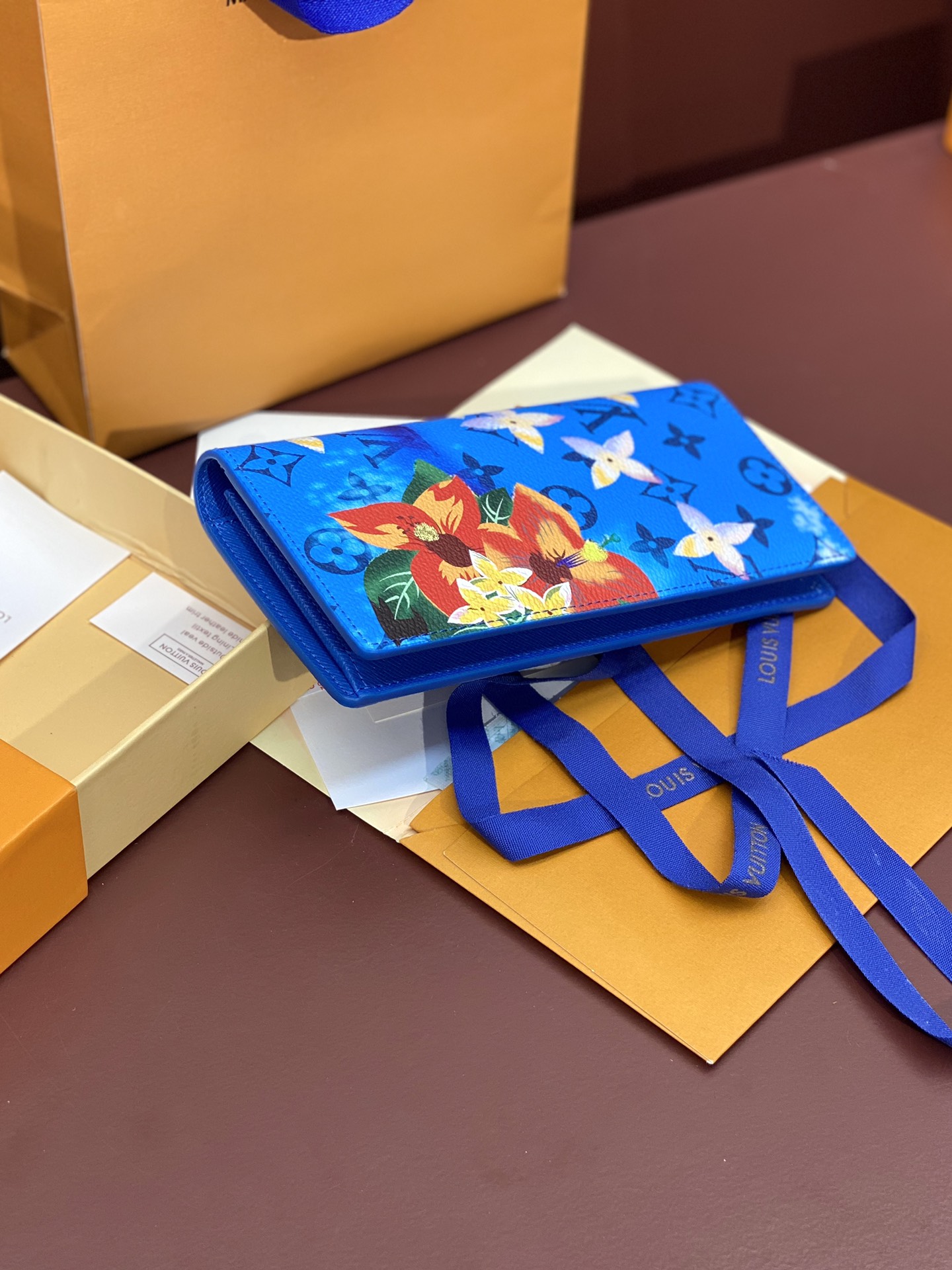 [TOP] Louis Vuitton LV Monogram Eclipse Wallet 19X10cm - Blue