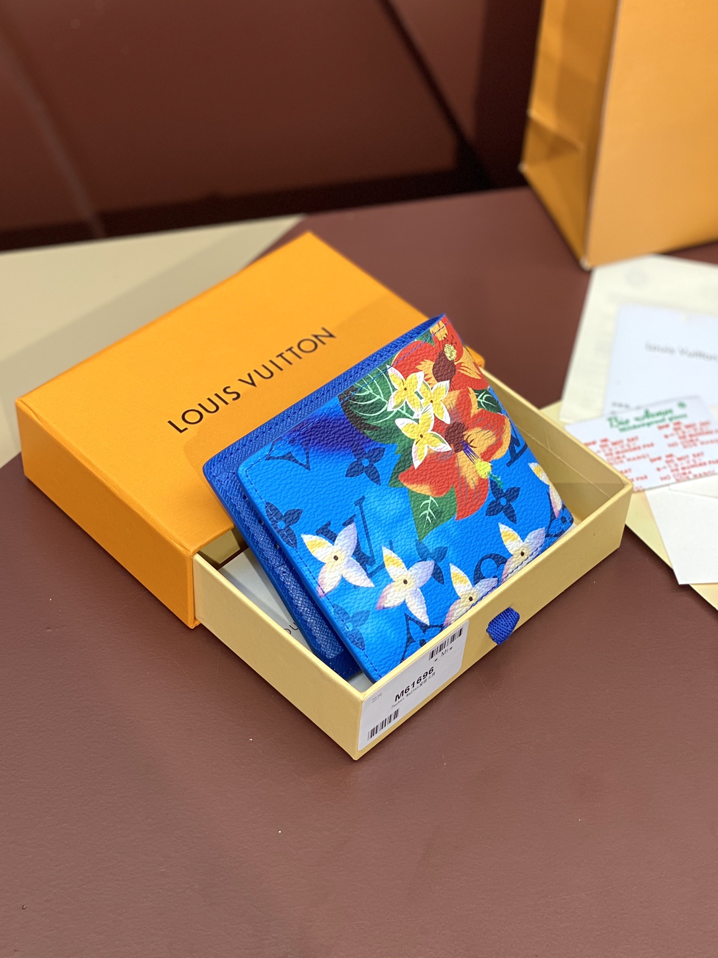 [TOP] Louis Vuitton LV Slender Wallet 11x8.5x2cm - Blue