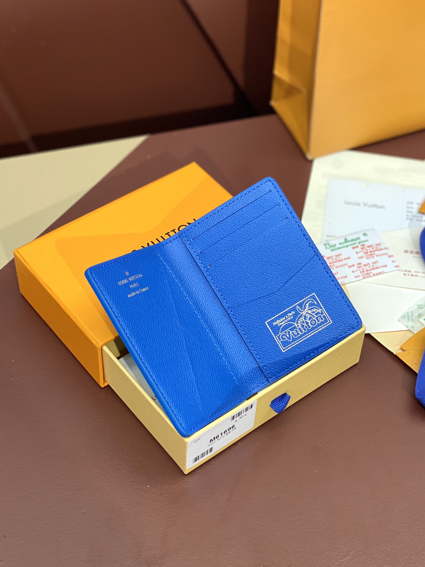 [TOP] Louis Vuitton LV Monogram Surfin Card Holder 7.5*11.1*1cm - Blue