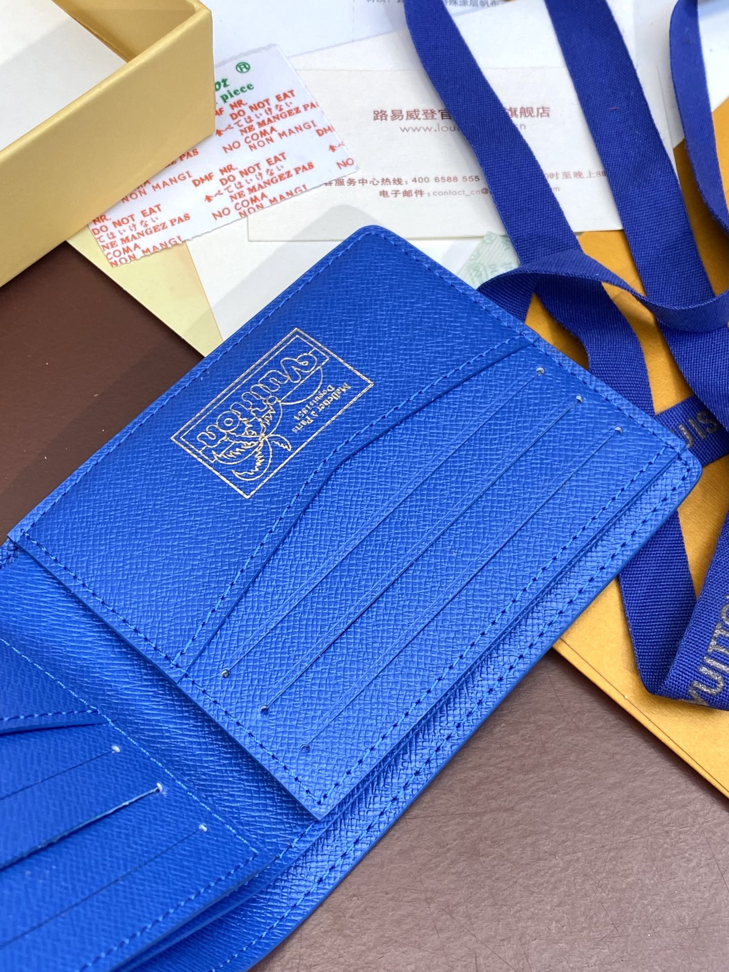 [TOP] Louis Vuitton LV Slender Wallet 11x8.5x2cm - Blue