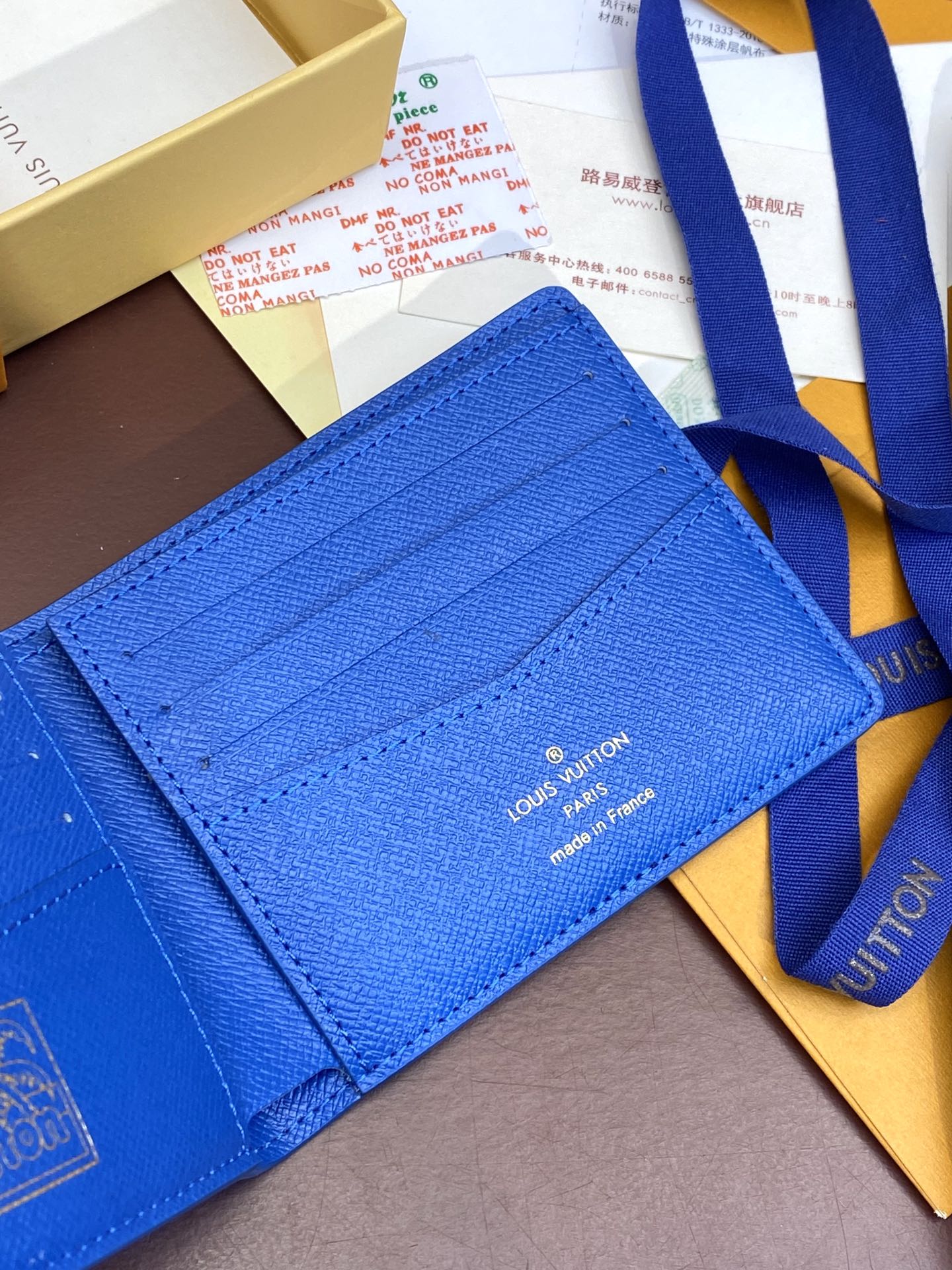[TOP] Louis Vuitton LV Slender Wallet 11x8.5x2cm - Blue