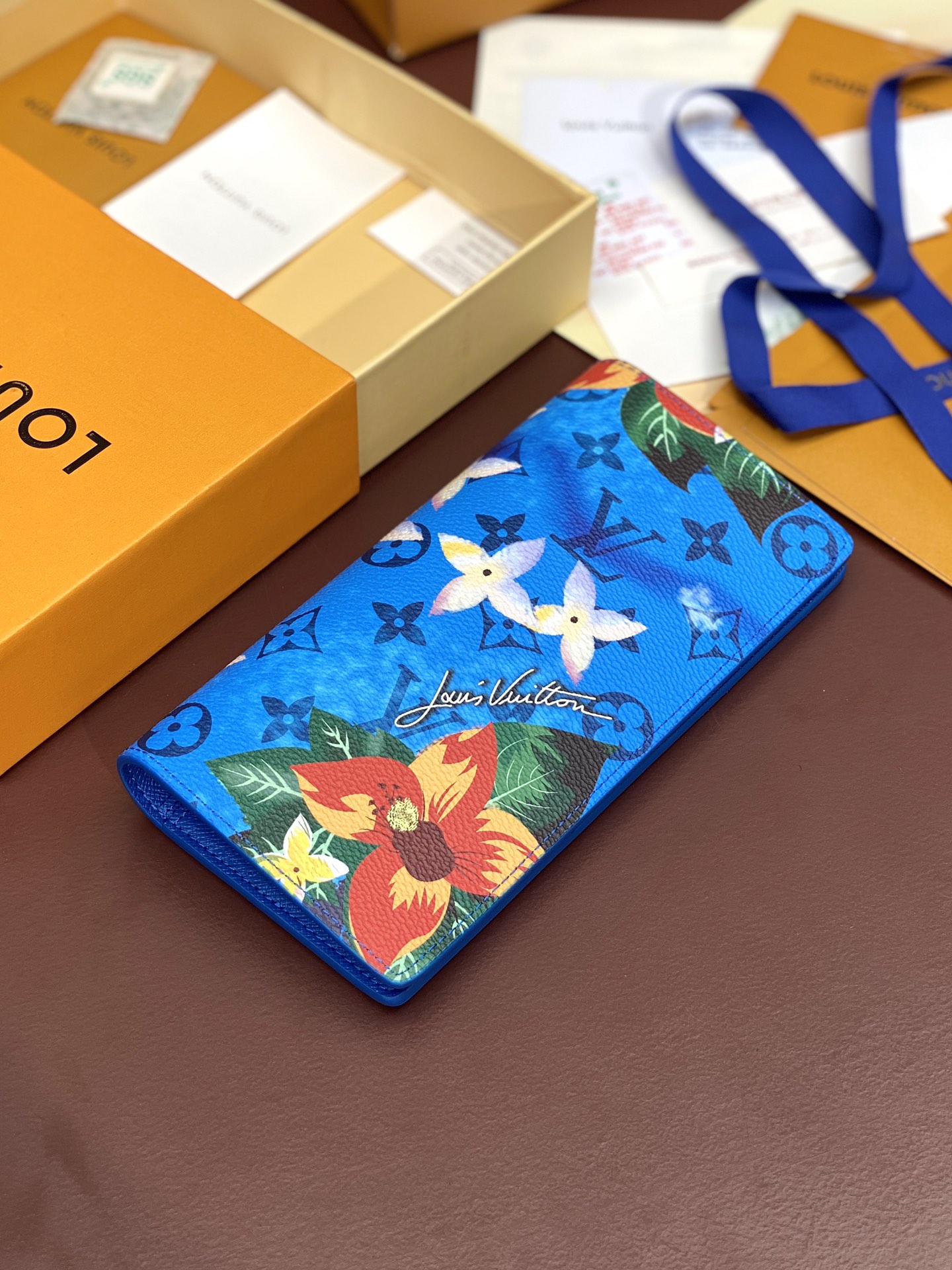 [TOP] Louis Vuitton LV Monogram Eclipse Wallet 19X10cm - Blue