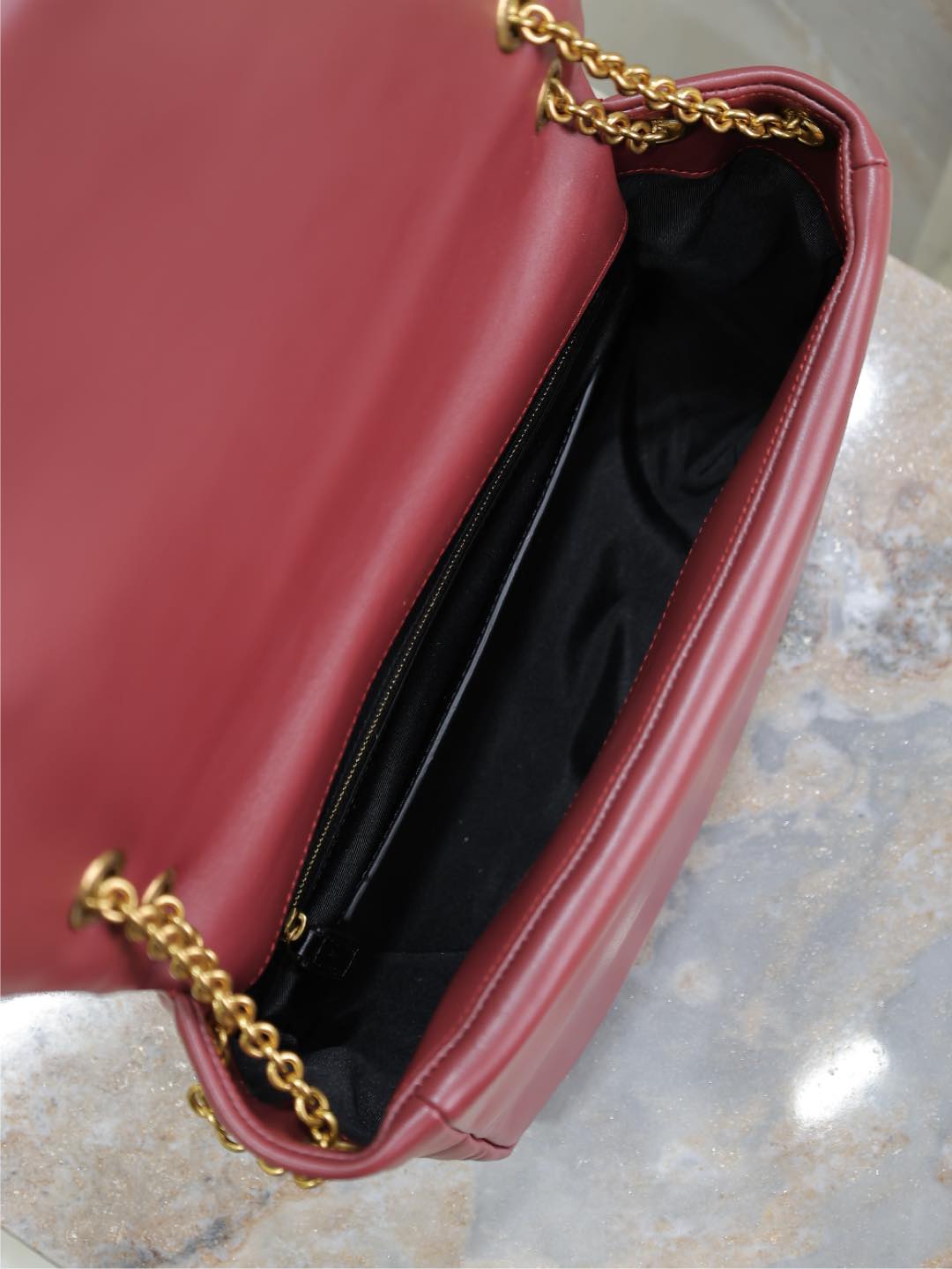 [TOP] Yves Saint Laurent YSL Jamie 4.3 Bag 29x21x9.5cm - Red & GHW
