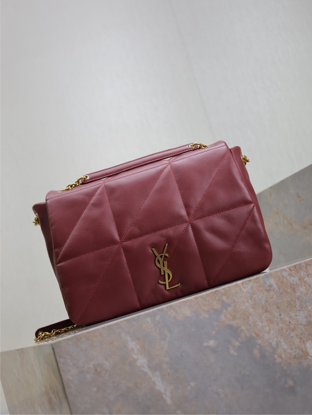 [TOP] Yves Saint Laurent YSL Jamie 4.3 Bag 29x21x9.5cm - Red & GHW