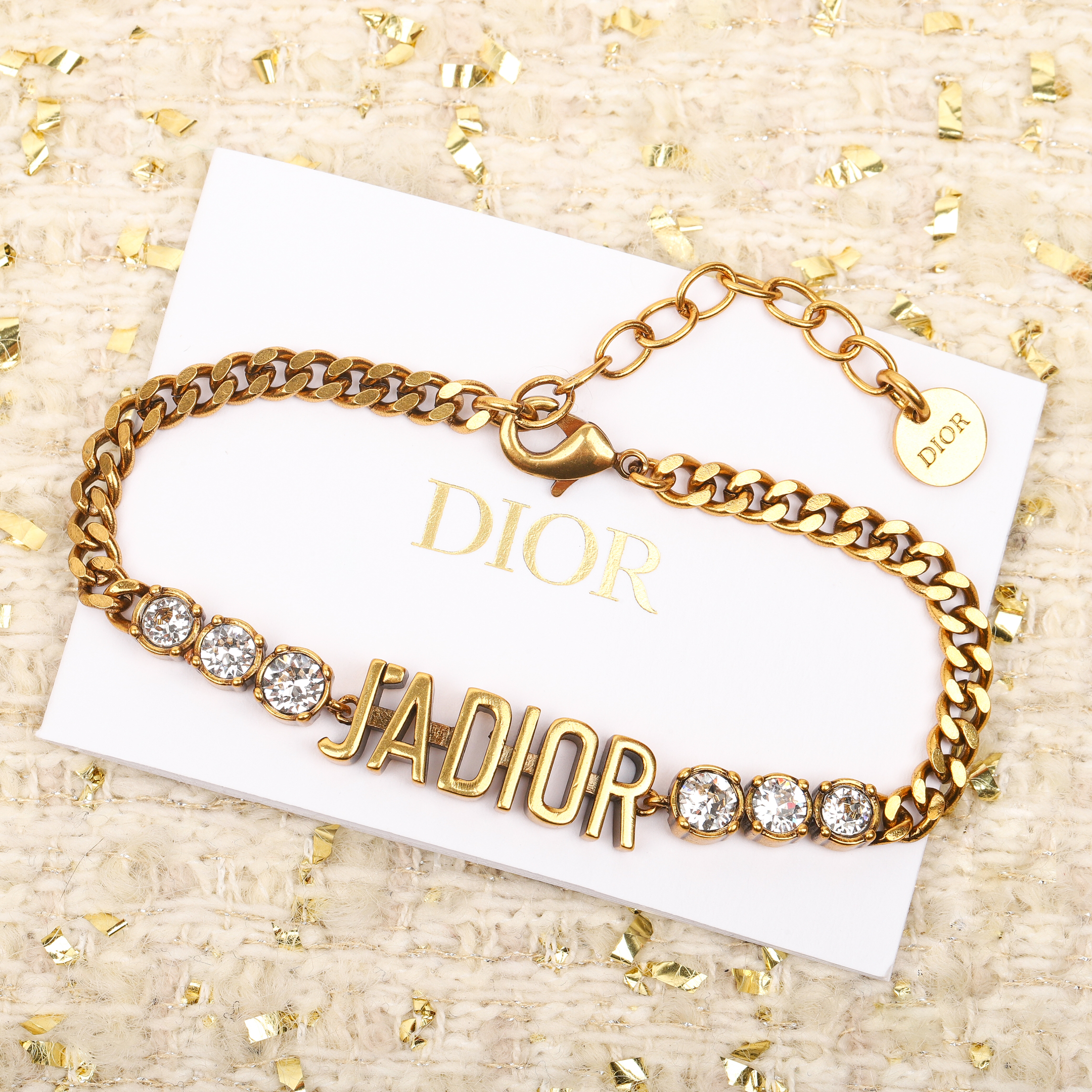 [TOP] Christian Dior CD Bracelet - Gold