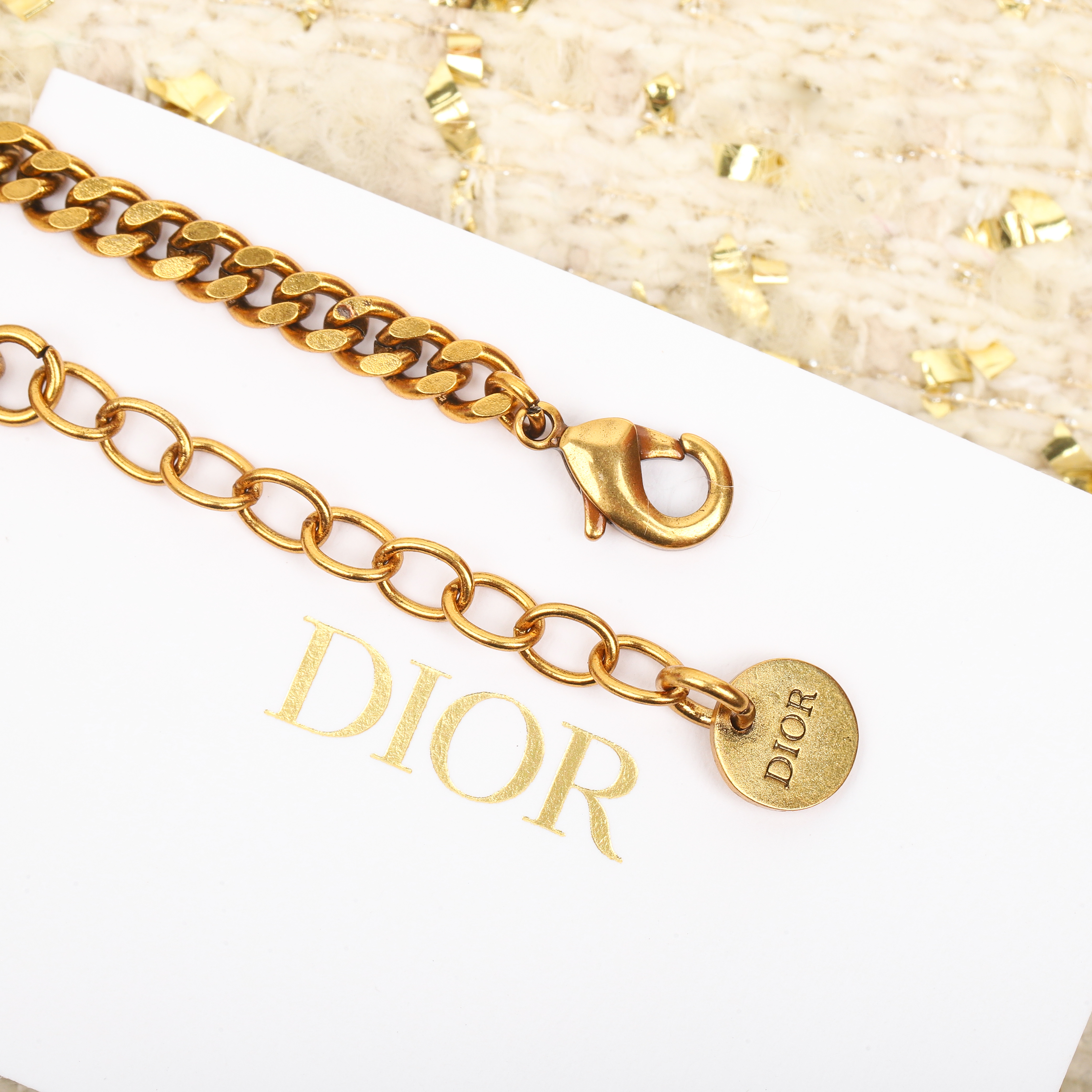 [TOP] Christian Dior CD Bracelet - Gold