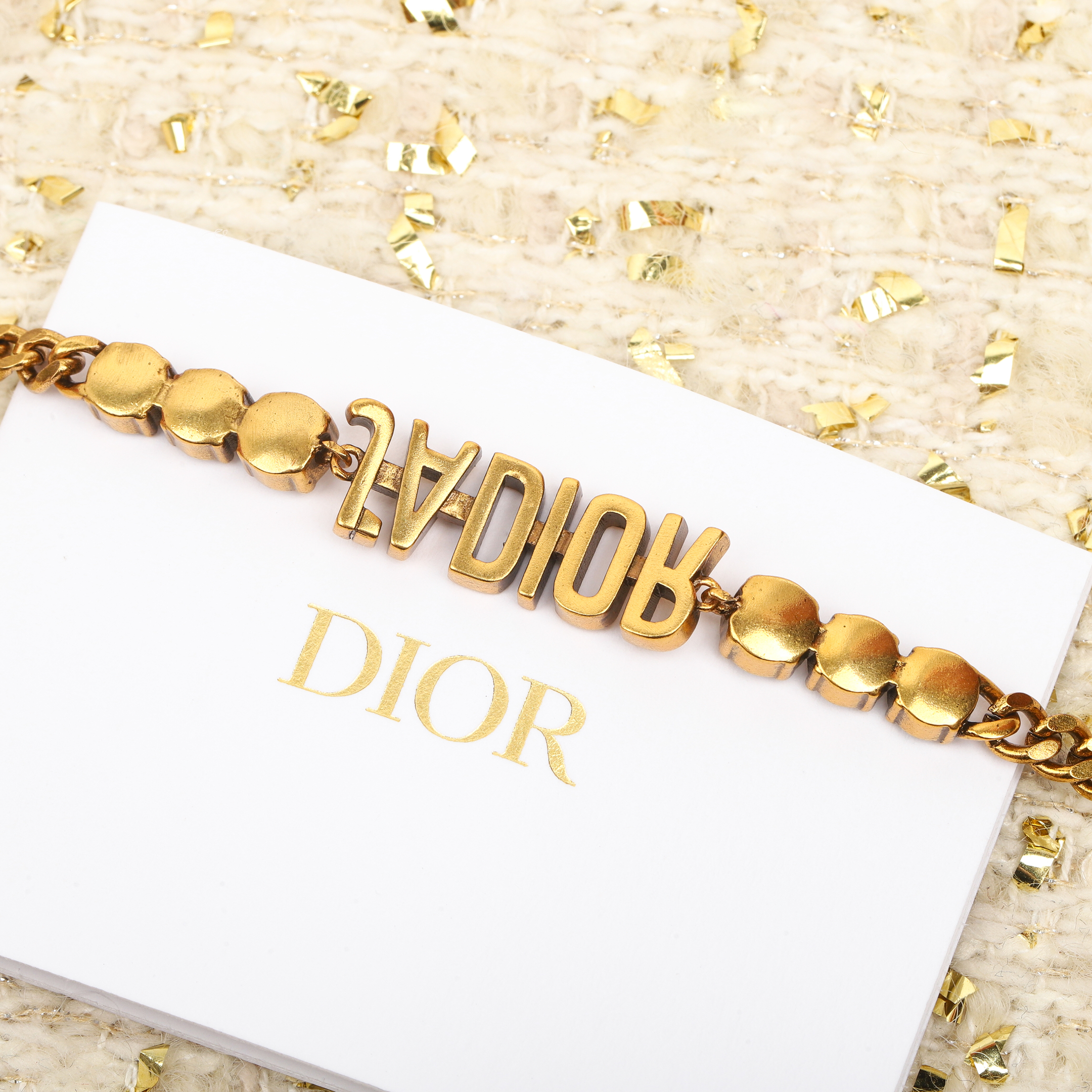 [TOP] Christian Dior CD Bracelet - Gold