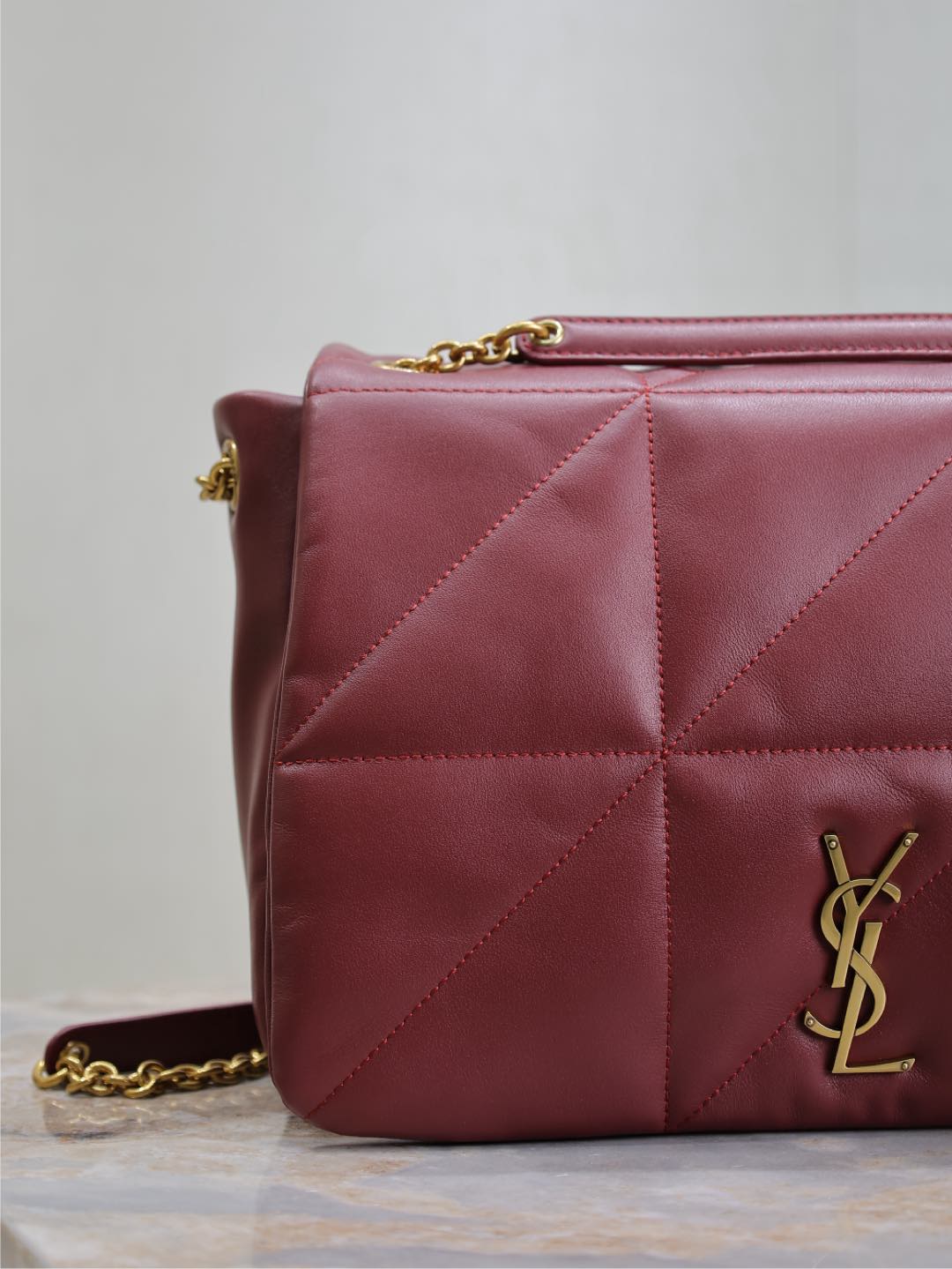 [TOP] Yves Saint Laurent YSL Jamie 4.3 Bag 29x21x9.5cm - Red & GHW