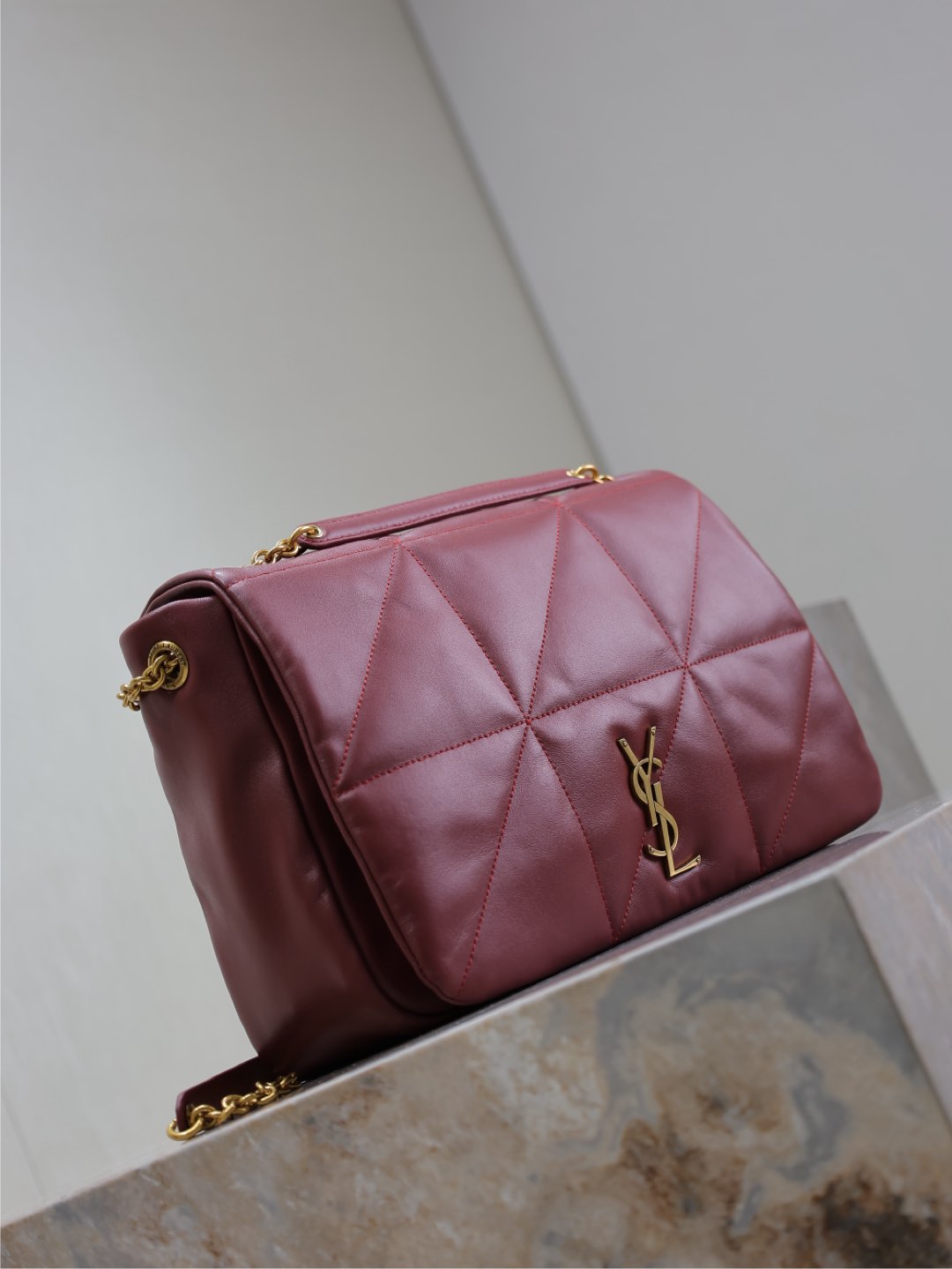 [TOP] Yves Saint Laurent YSL Jamie 4.3 Bag 29x21x9.5cm - Red & GHW