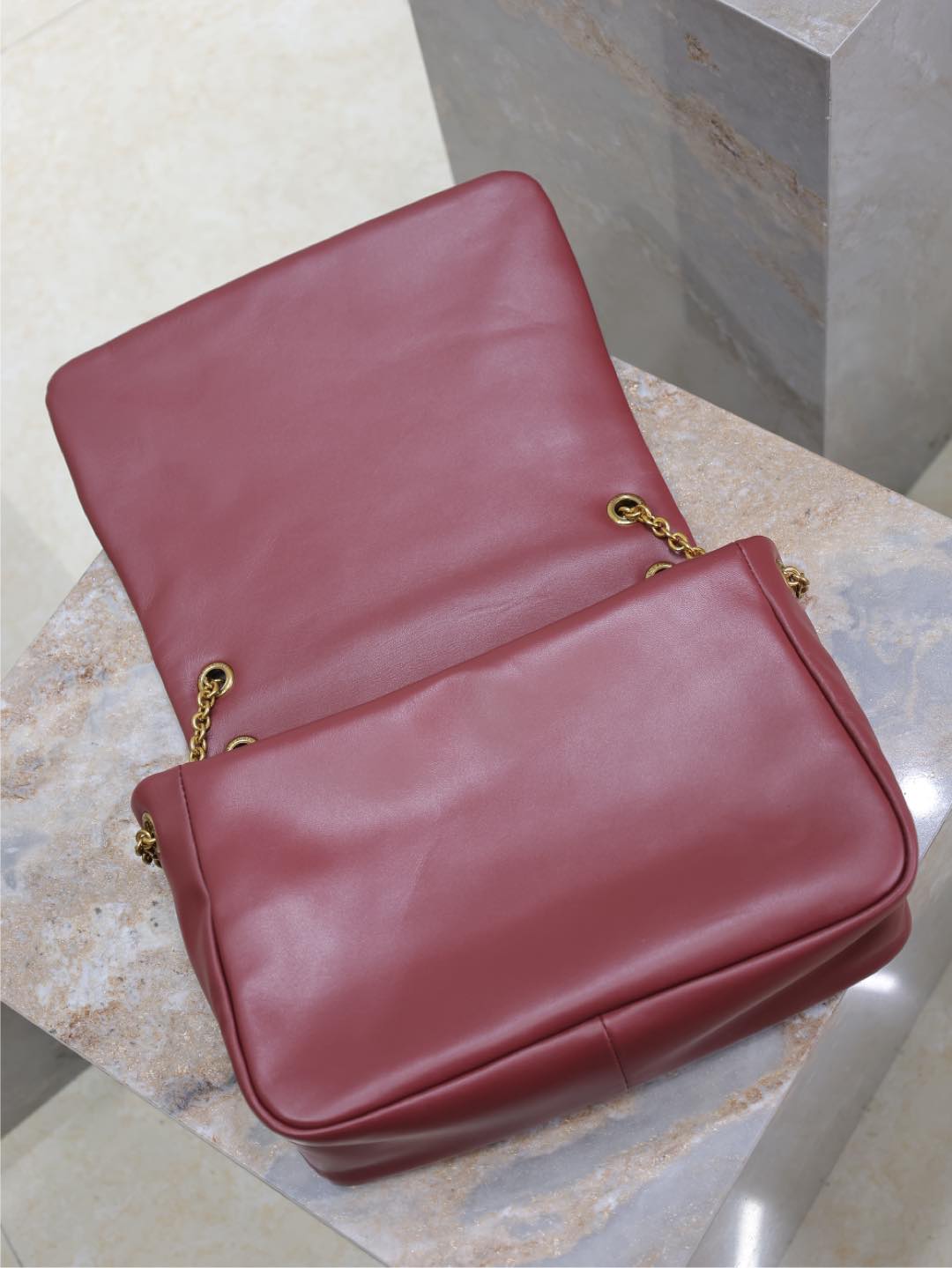 [TOP] Yves Saint Laurent YSL Jamie 4.3 Bag 29x21x9.5cm - Red & GHW