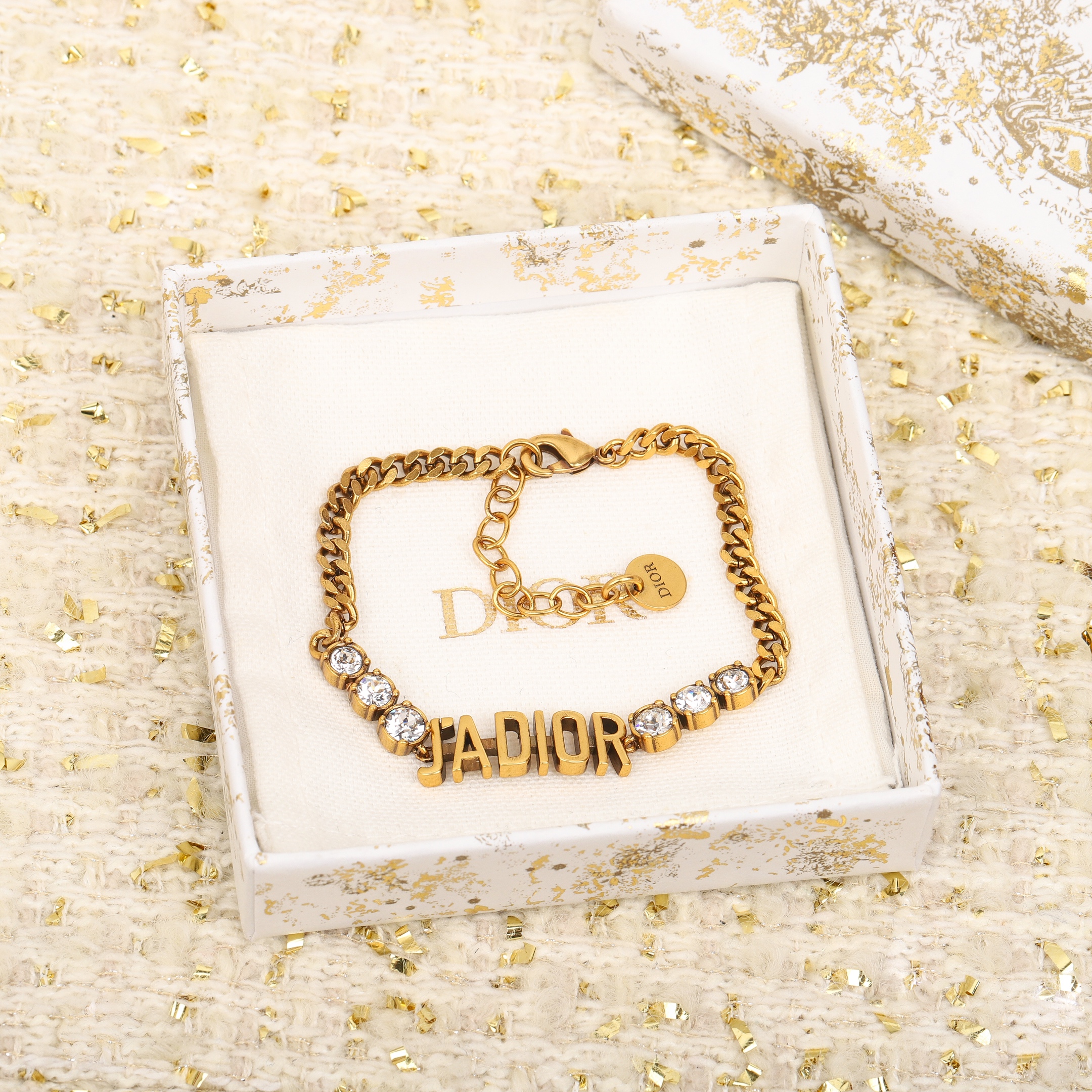 [TOP] Christian Dior CD Bracelet - Gold