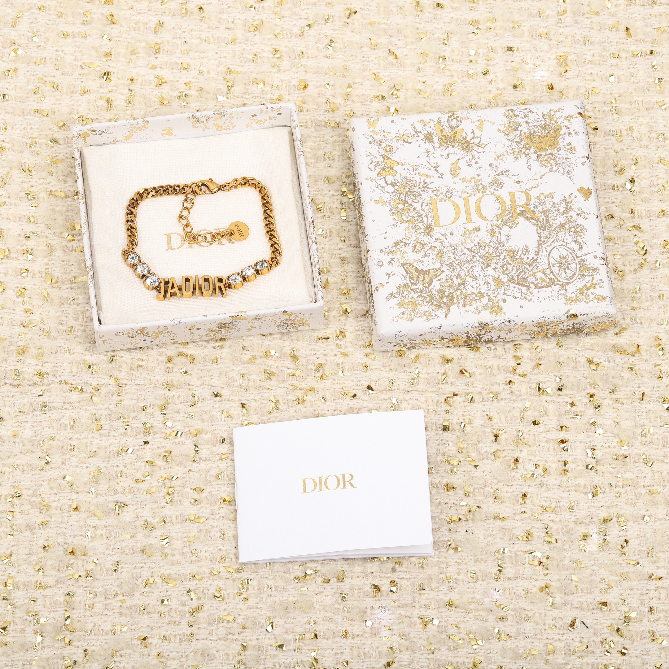 [TOP] Christian Dior CD Bracelet - Gold