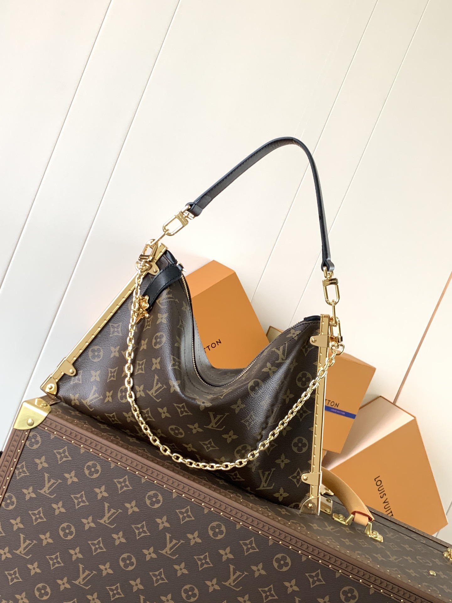 [TOP] Louis Vuitton LV Lucky Trunk Bag Monogram 38x23x1cm - Brown