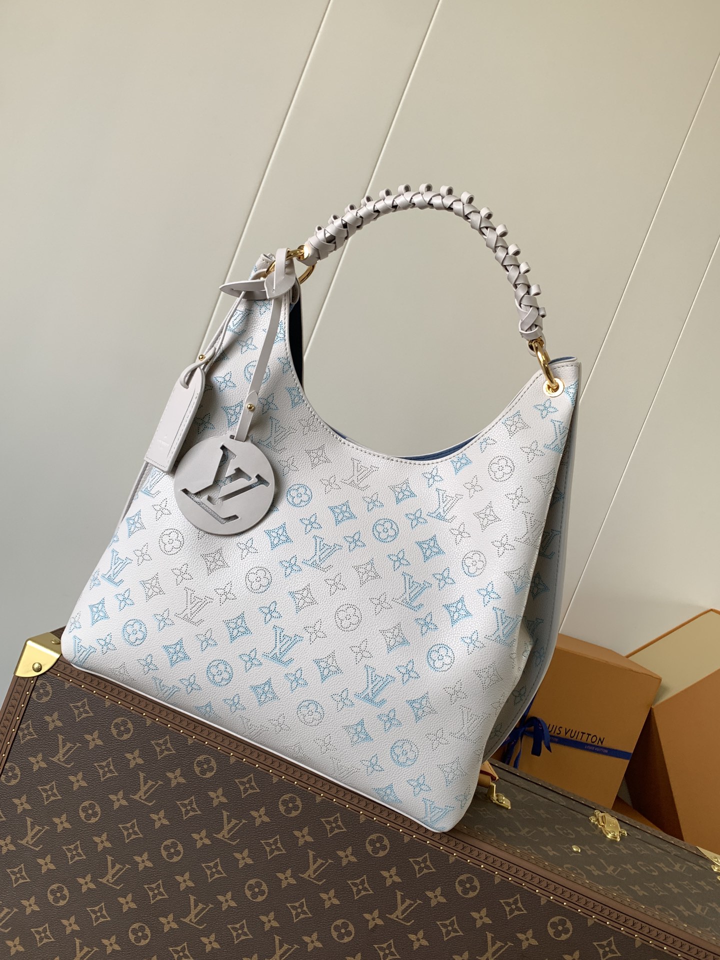 [TOP] Louis Vuitton LV Sac Carmel Bag 40x17x35cm - Light Blue