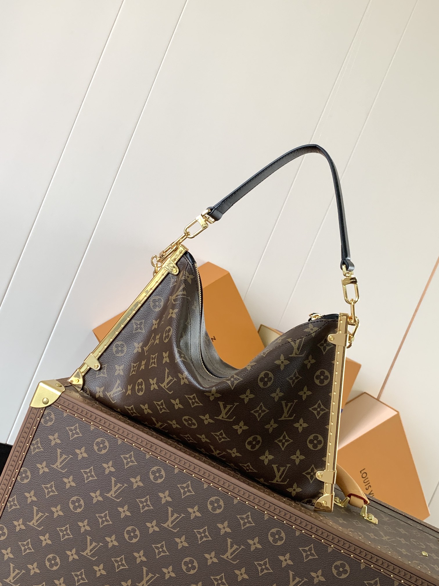 [TOP] Louis Vuitton LV Lucky Trunk Bag Monogram 38x23x1cm - Brown
