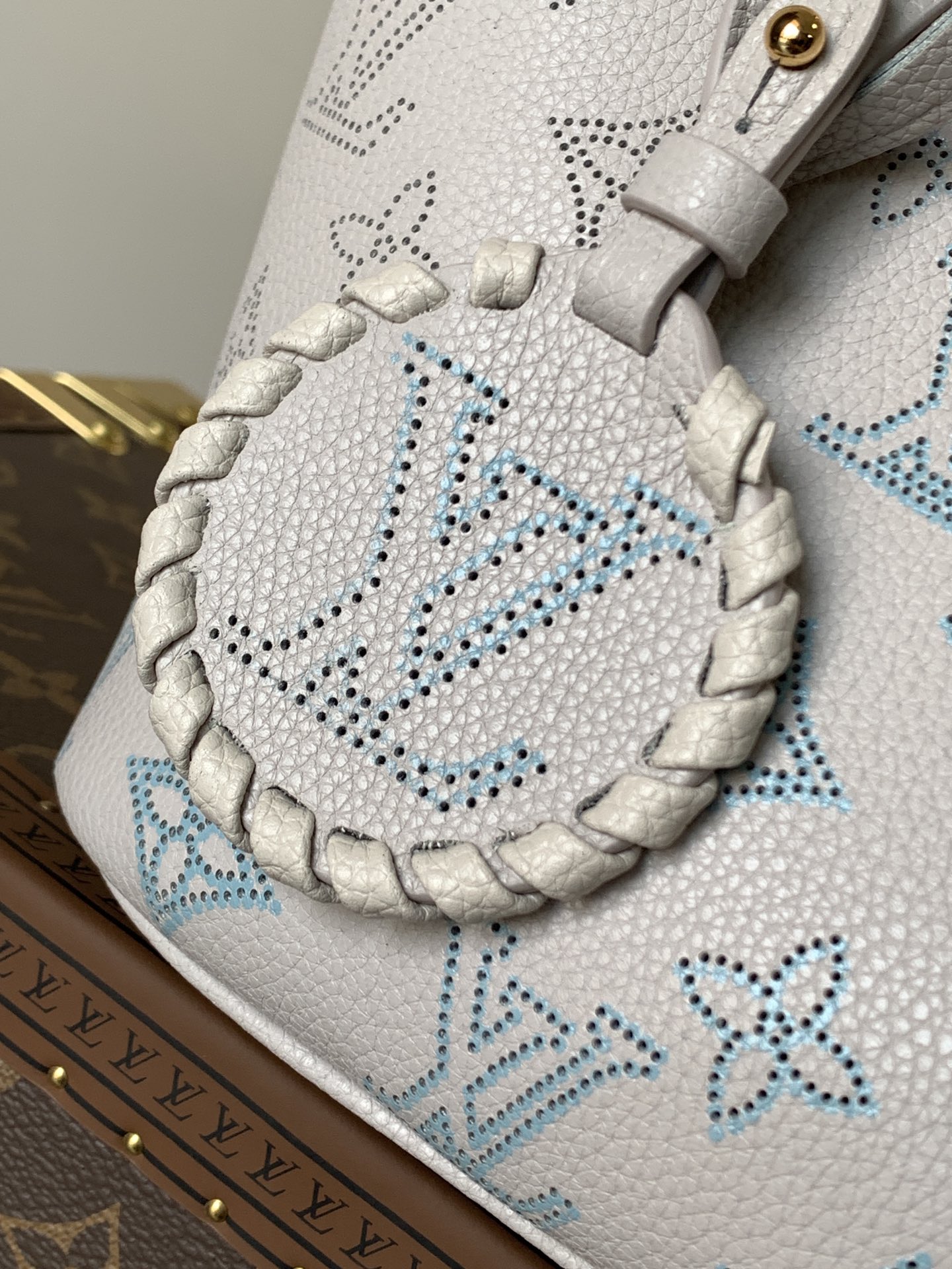 [TOP] Louis Vuitton LV Blossom Tote Bag 22x14x16cm/30x28x16cm - Light Blue